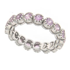 18 Karat White Gold Ring with Pink Sapphire - RAINBOW collection*