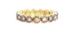 18 Karat Yellow Gold Ring with Brown Diamonds