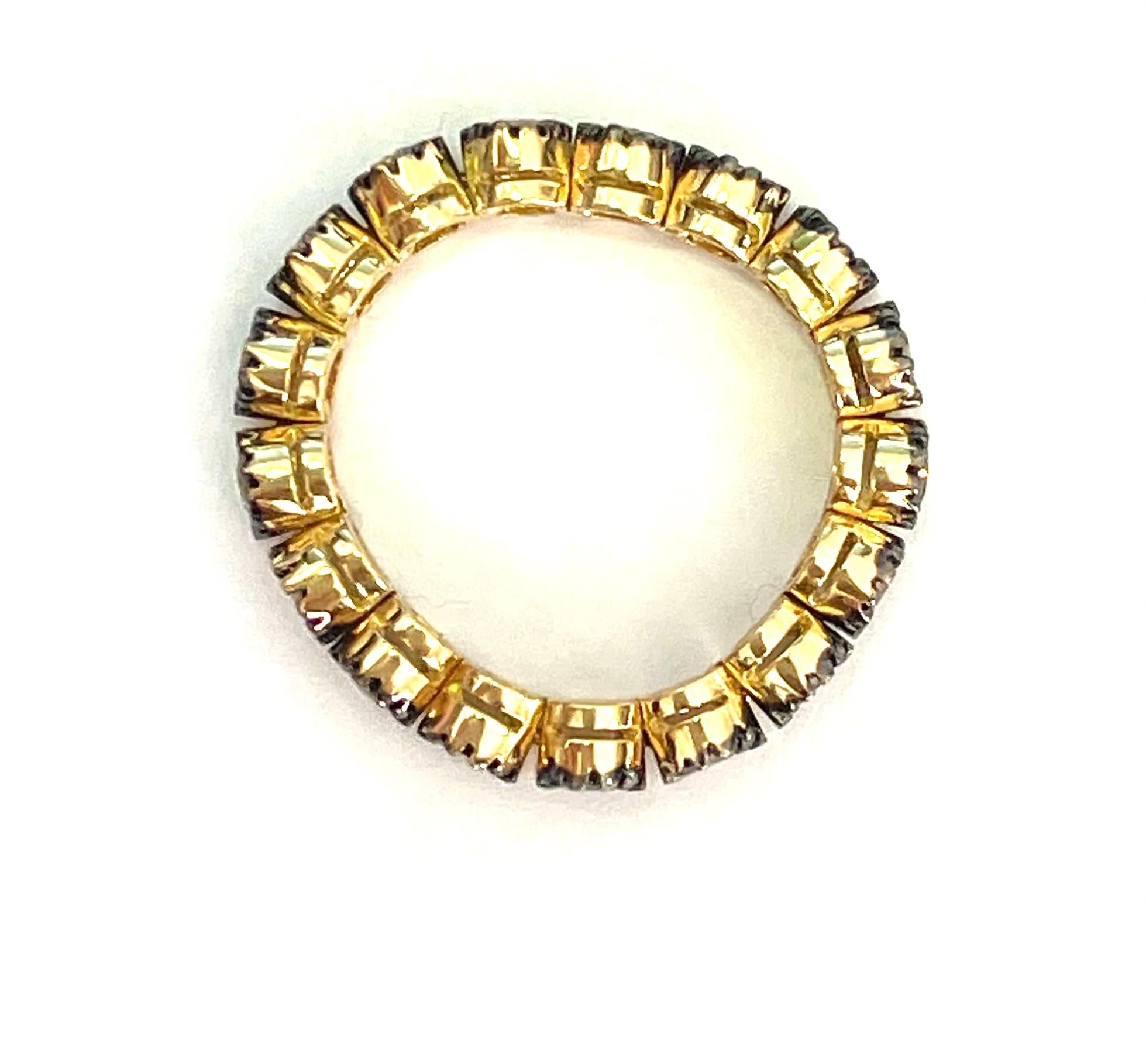 Women's Nomad Collection 18 Karat Yellow Gold Ring and Brown Diamonds For Sale