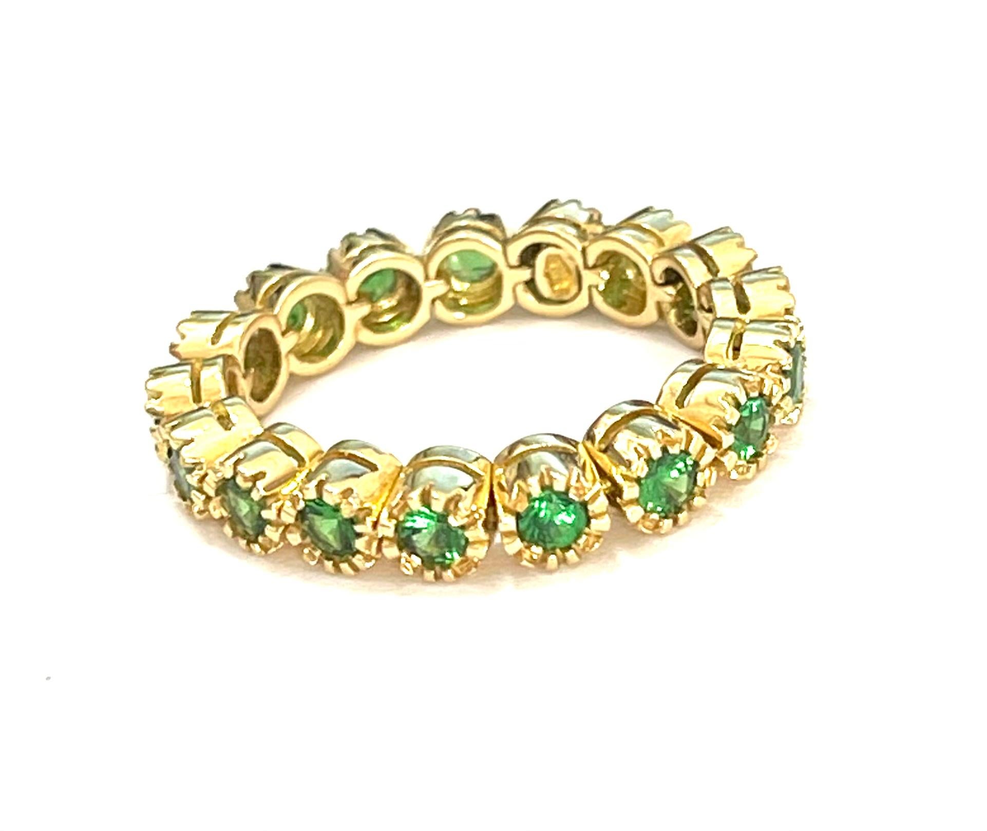 Nomad Collection 18 Karat Yellow Gold Ring in Tsavorite In New Condition For Sale In Milano, Lombardia