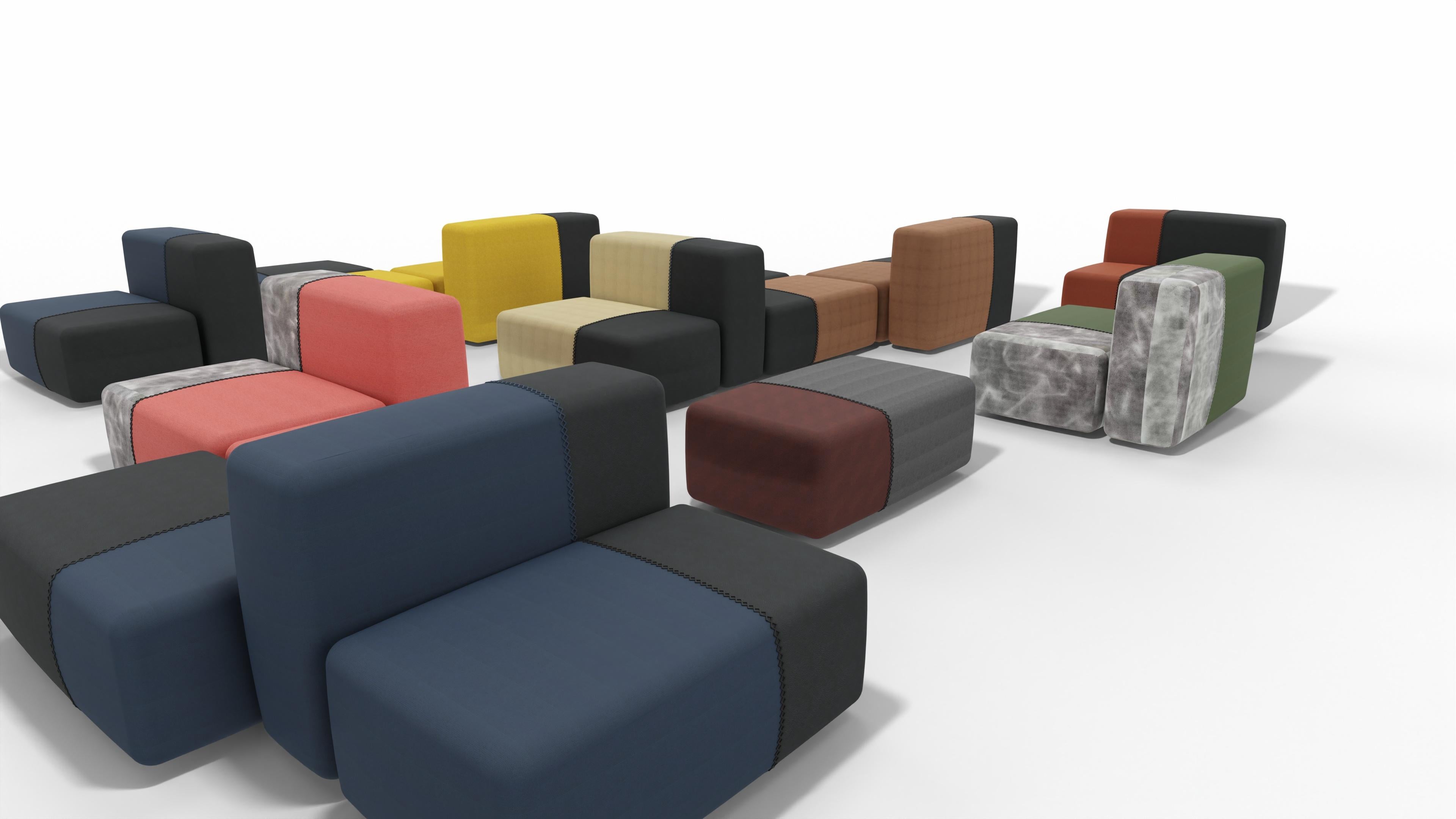 Cuir Nomad Cube en cuir de yak par KVN x Matsu - Nomadic Series par Joeri Reynaert en vente