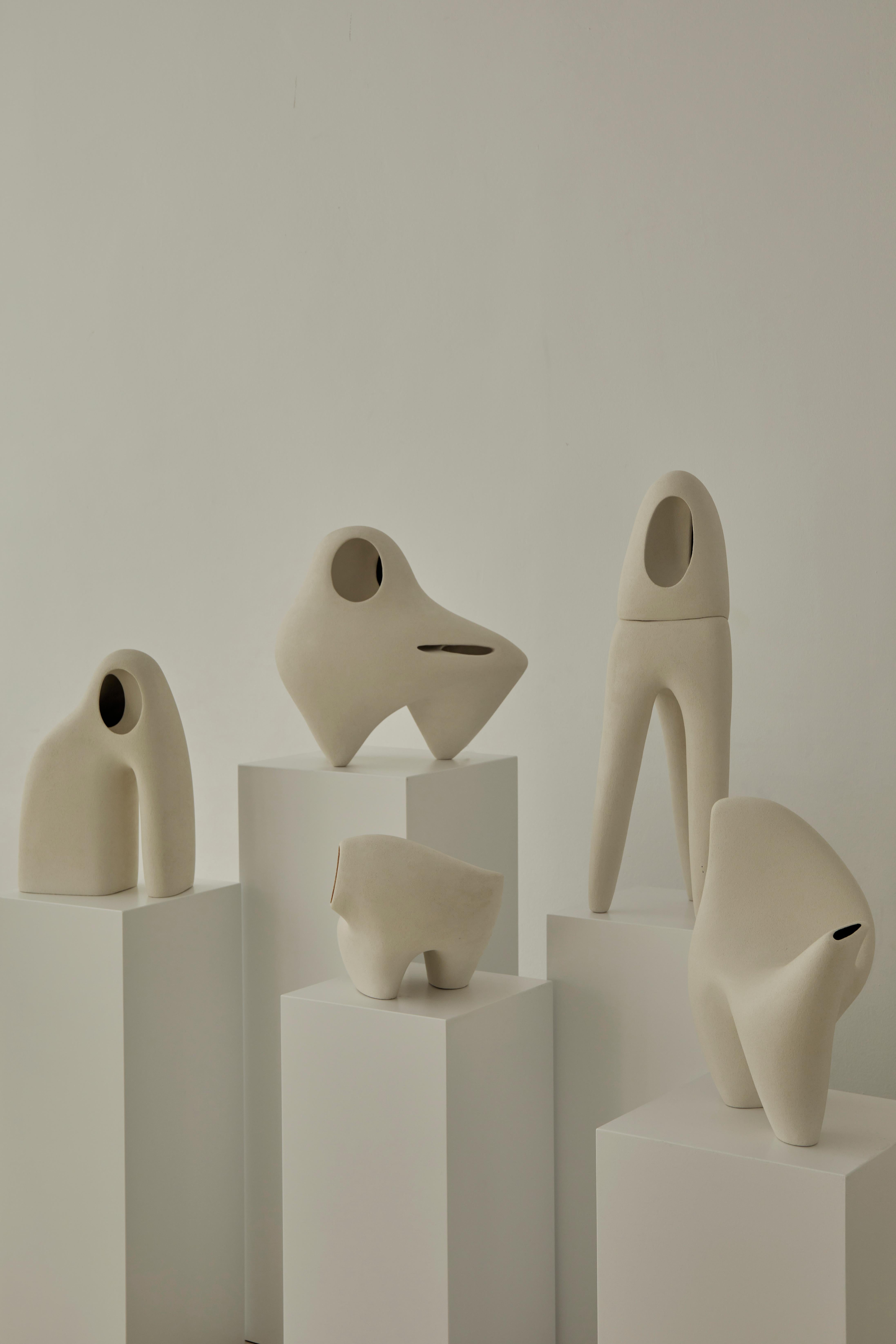 Other Nomad II:02 Table Lamp in White Sand Stoneware by Sofia Karnukaeva For Sale