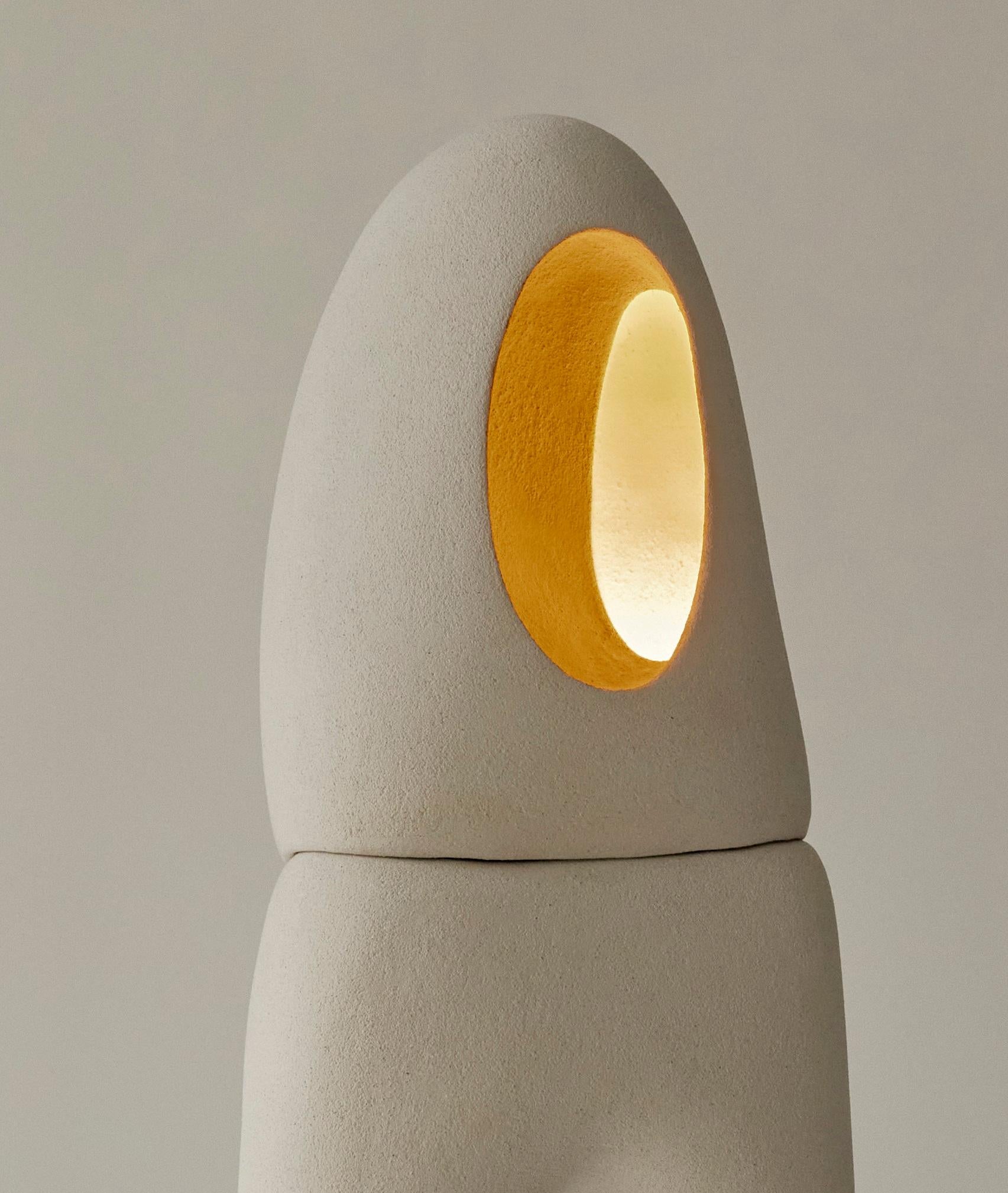 Other Nomad II:04 Table Lamp in White Sand Stoneware by Sofia Karnukaeva For Sale
