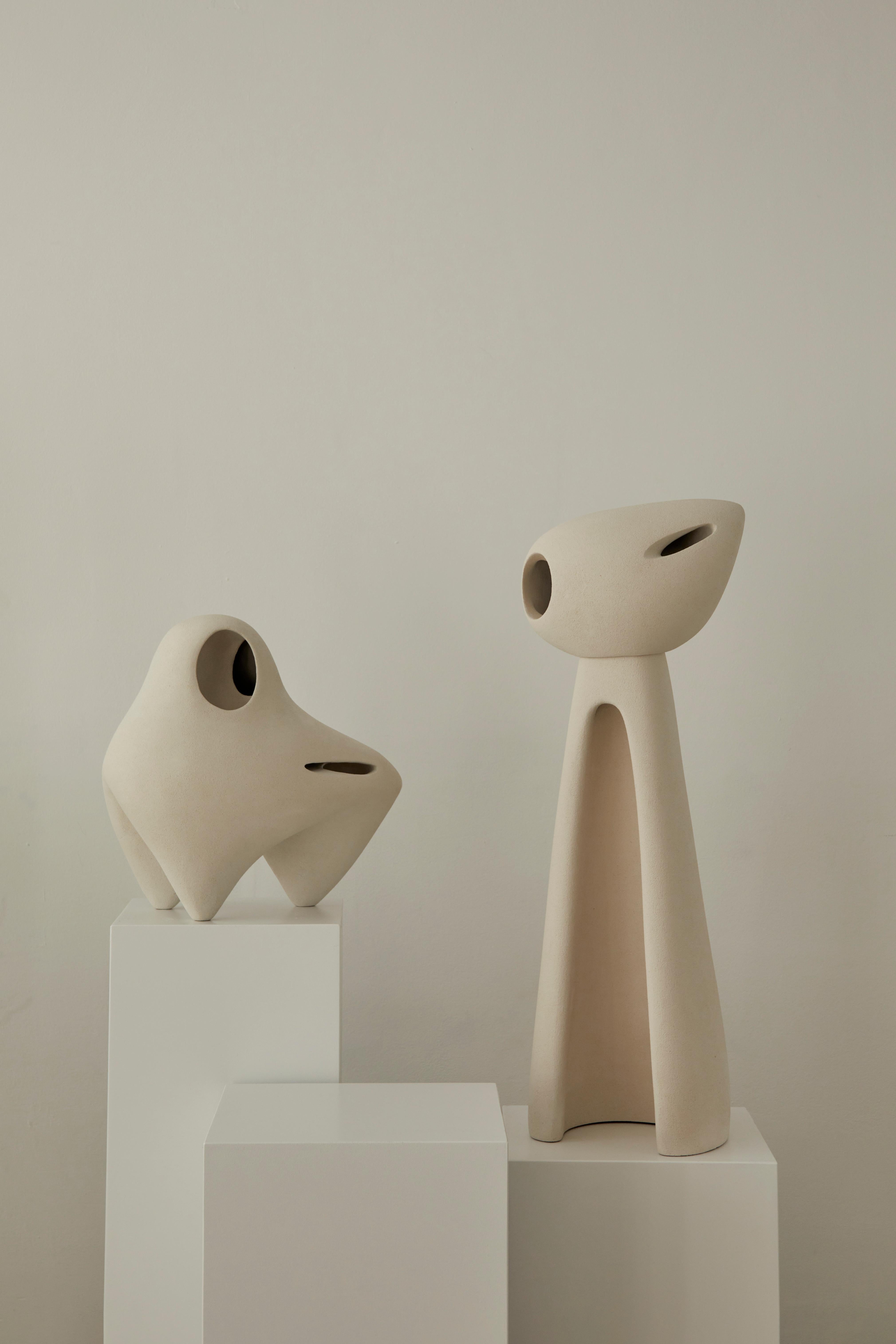 Nomad II:05 Lamp in White Sand Stoneware by Sofia Karnukaeva For Sale 4