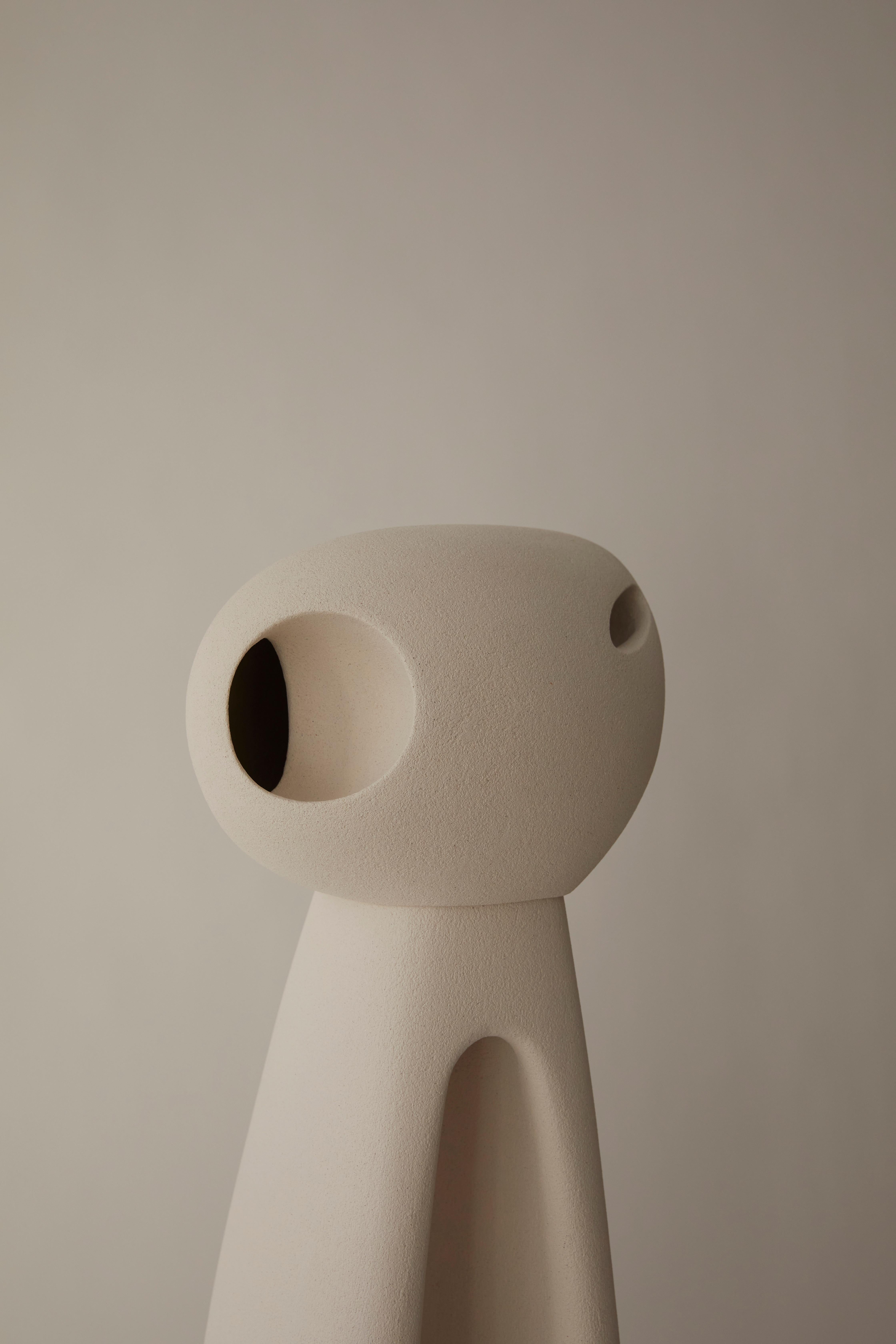 Spanish Nomad II:05 Lamp in White Sand Stoneware by Sofia Karnukaeva For Sale