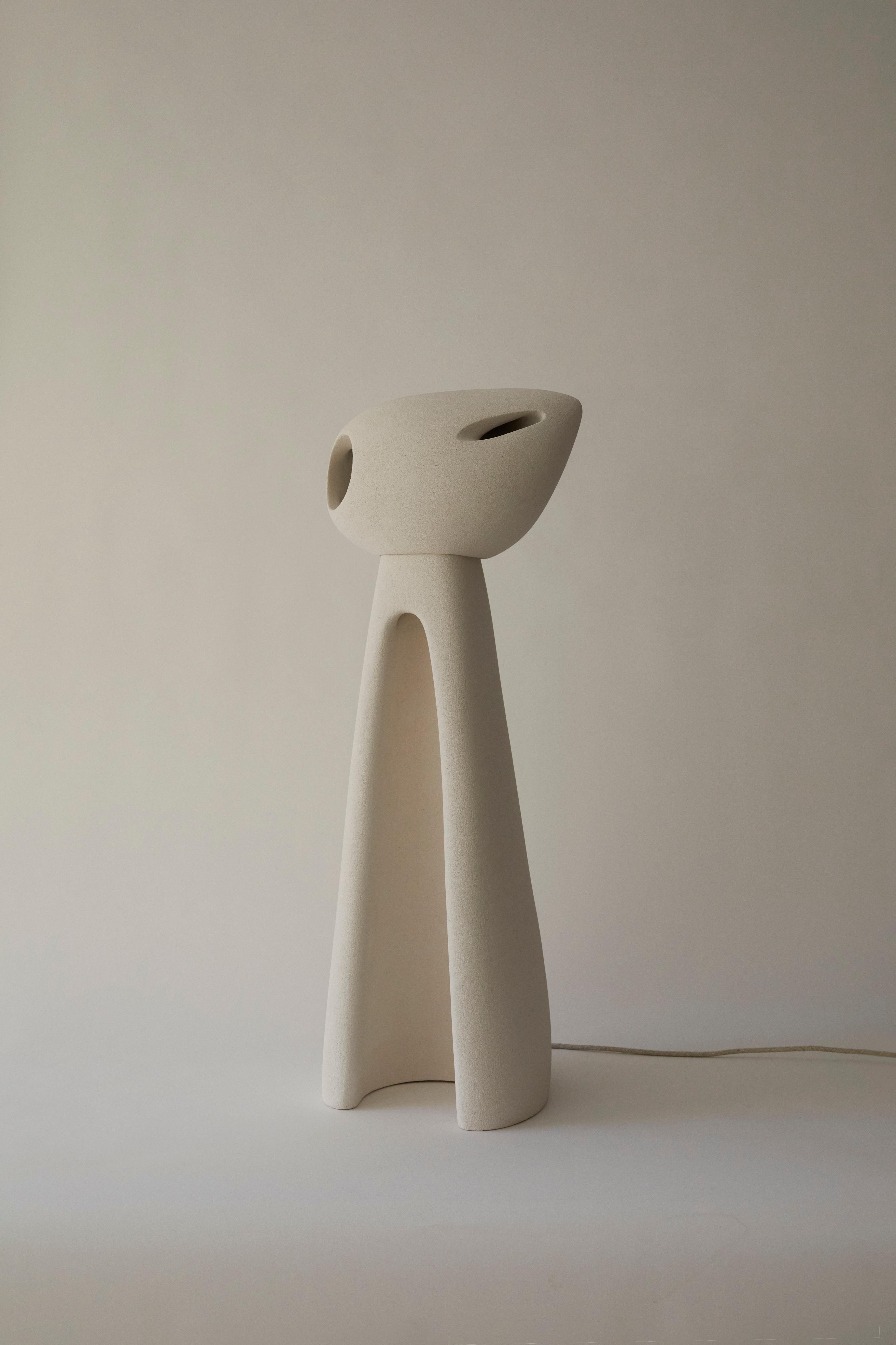 Other Nomad II:05 Lamp in White Sand Stoneware by Sofia Karnukaeva For Sale