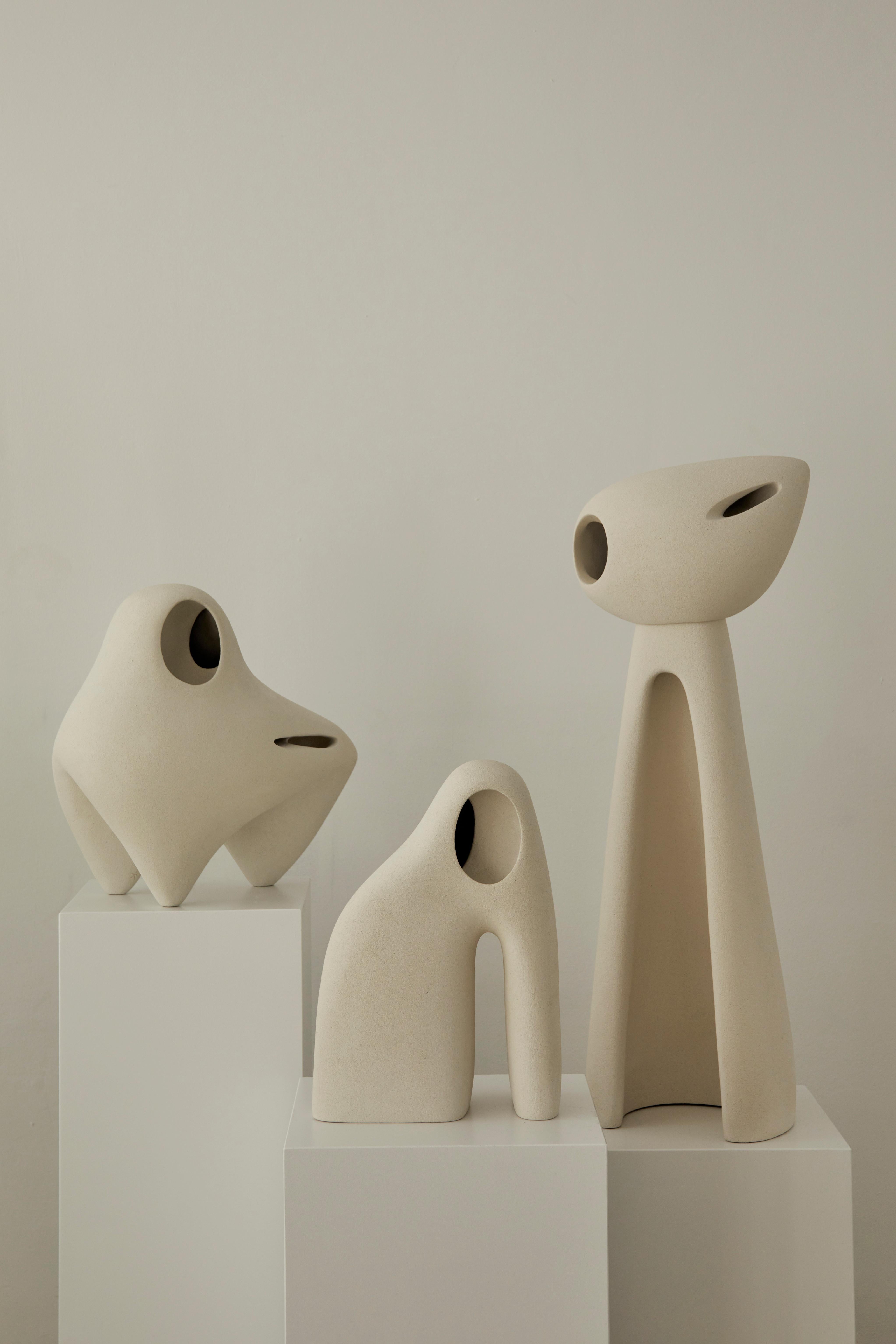 Nomad II:05 Lamp in White Sand Stoneware by Sofia Karnukaeva For Sale 2