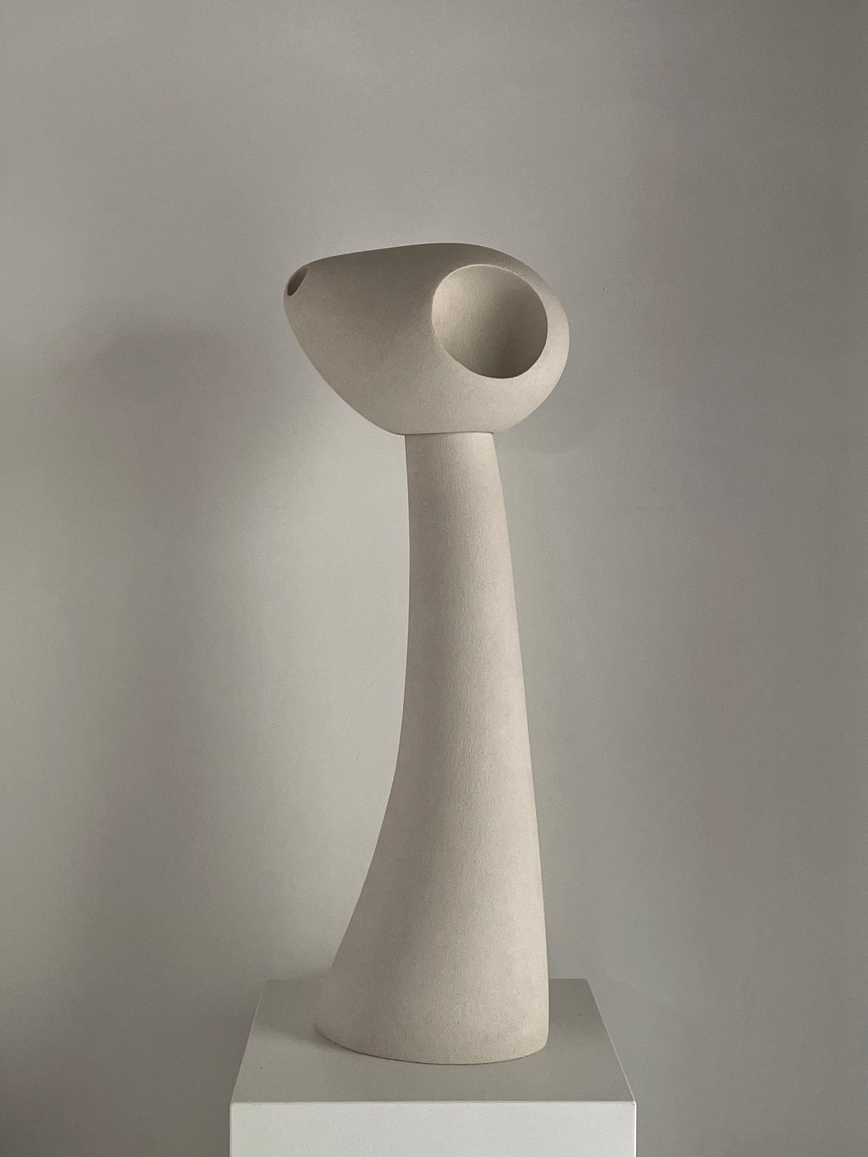 Post-Modern Nomad II:07 Lamp in White Sand Stoneware by Sofia Karnukaeva For Sale