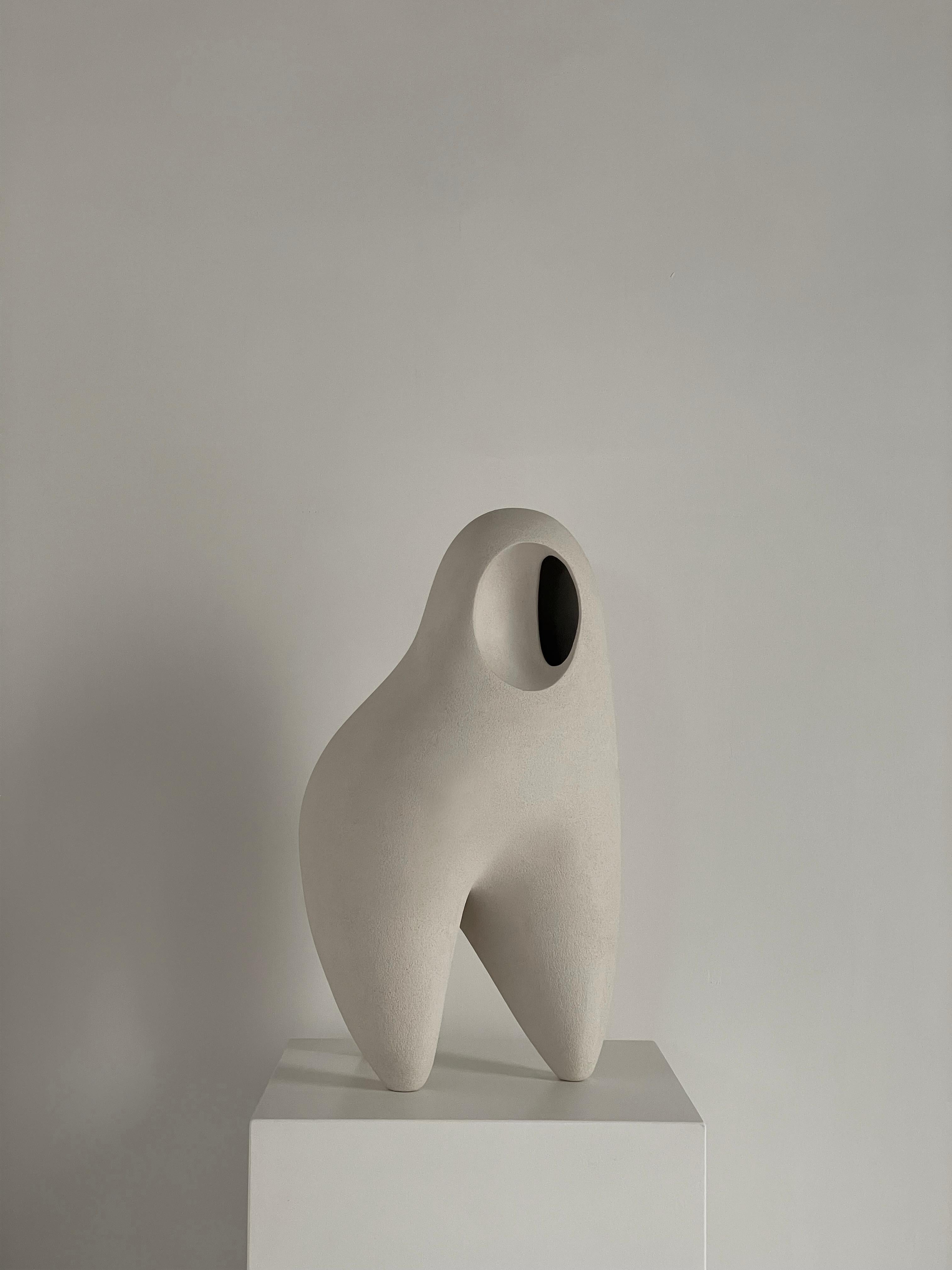 Nomad II:08 Table Lamp in White Sand Stoneware by Sofia Karnukaeva For Sale 2