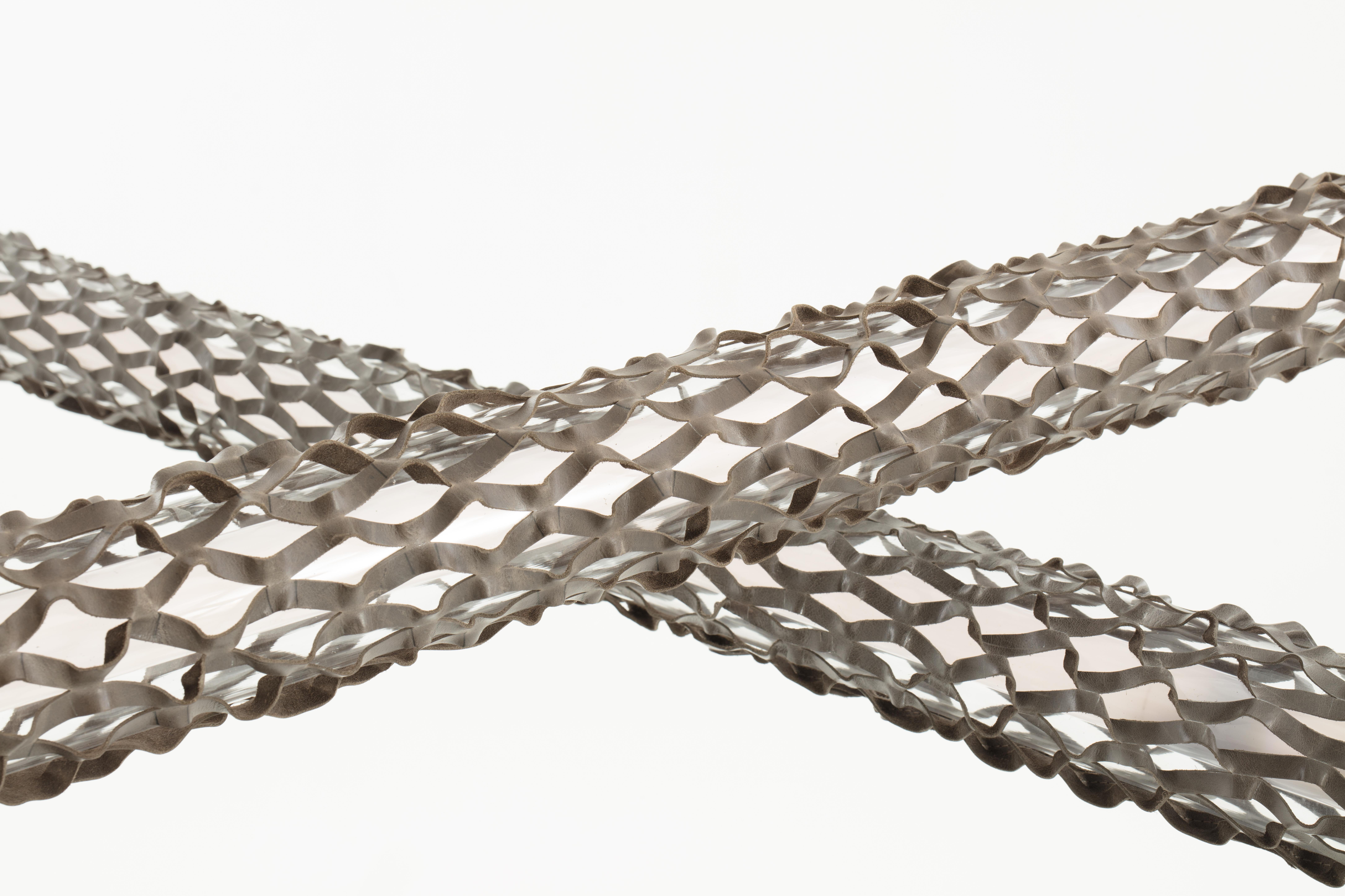 Tibetan Nomad Mesh Lamp in Yak Leather  KVN x Matsu Nomadic Series by Joeri Reynaert For Sale