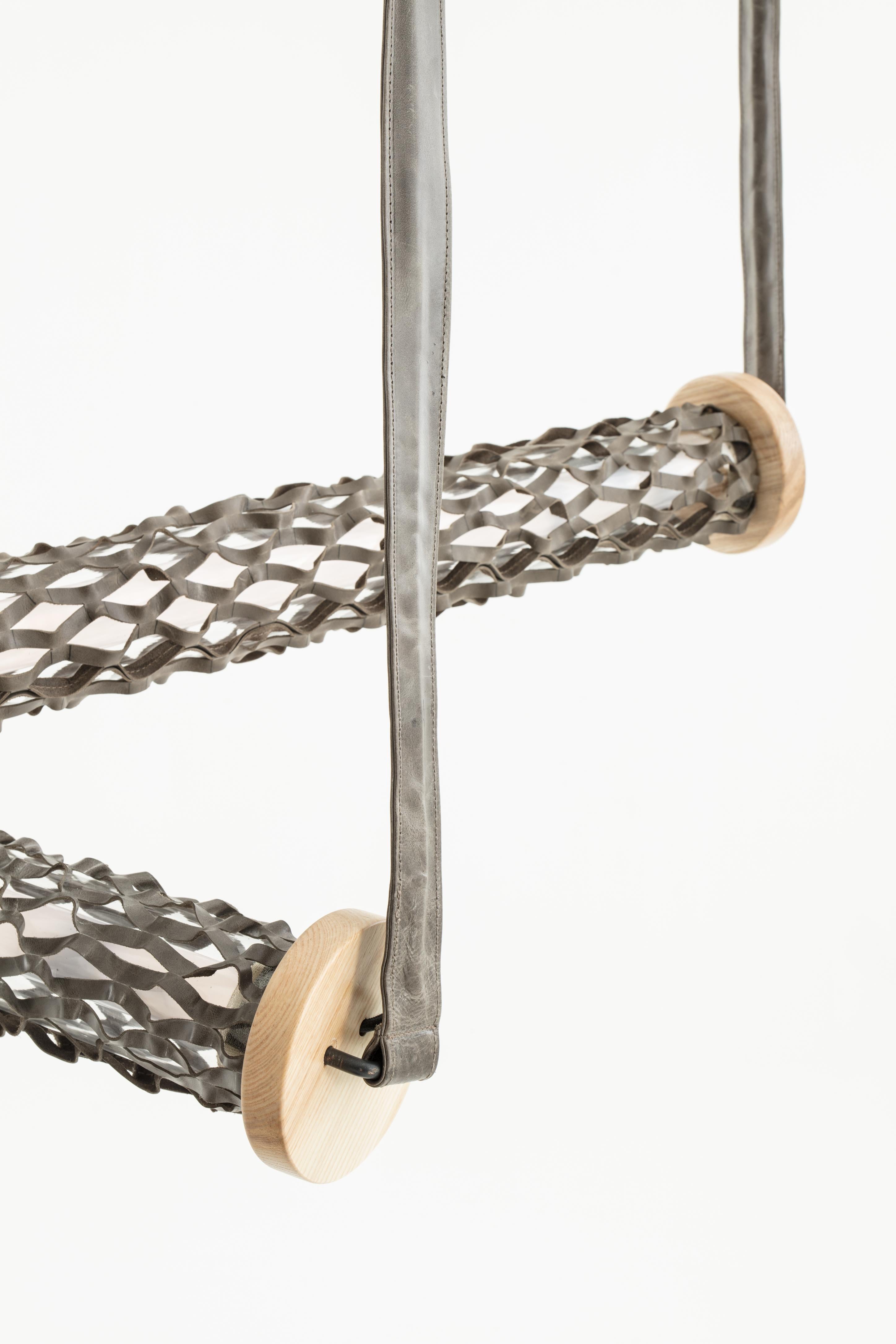 Nomad Mesh Lamp in Yak Leather  KVN x Matsu Nomadic Series by Joeri Reynaert In New Condition For Sale In Gomaringen, DE