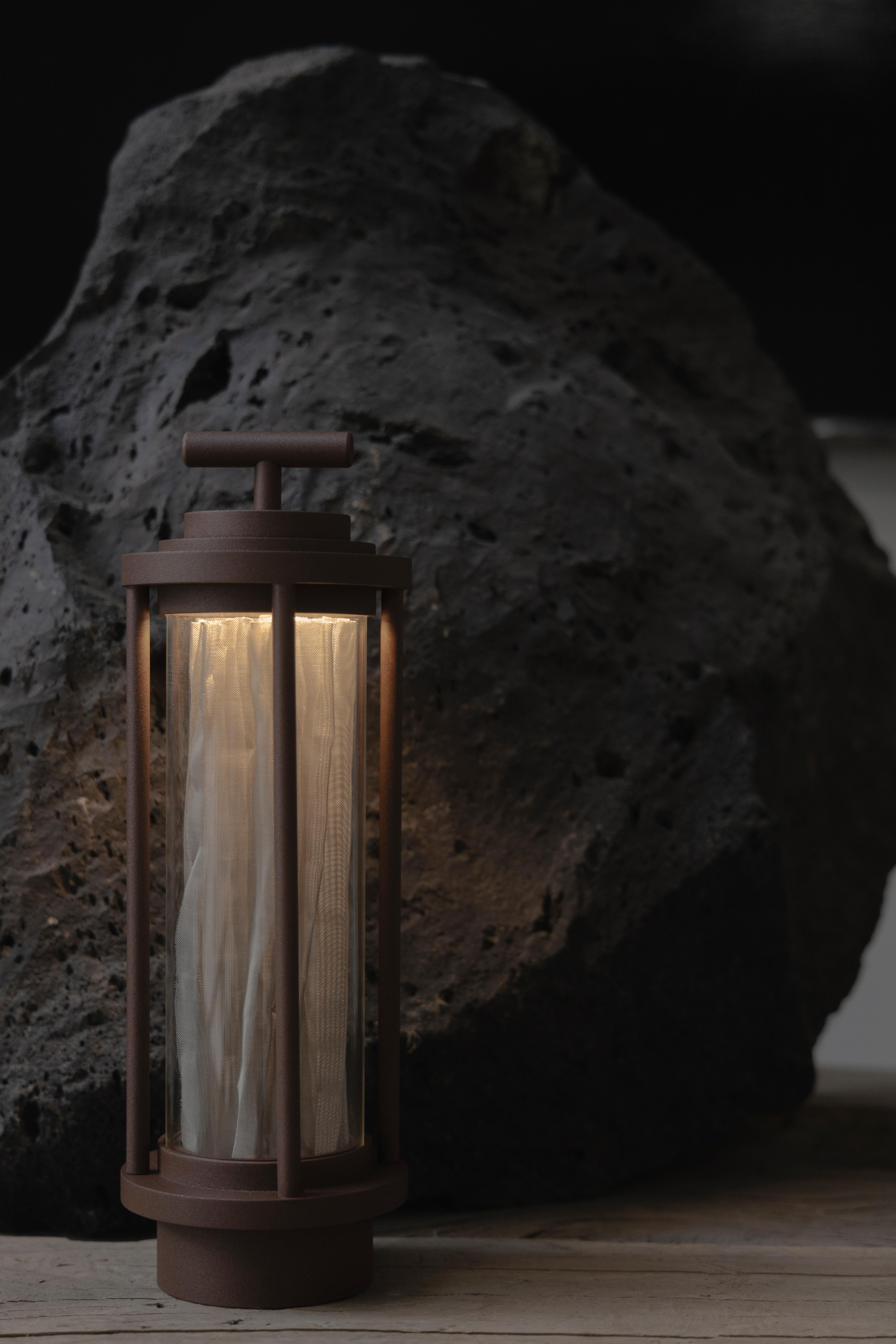 Mexican Nòmada Portable & Rechargeable Table Light with Steel Mesh by Nuumbra For Sale