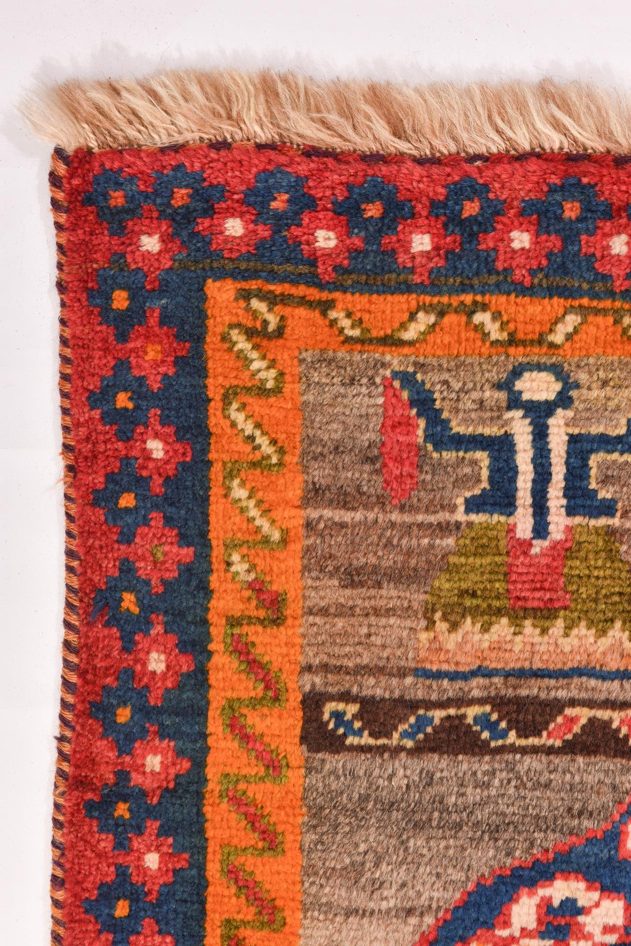 Hand-Knotted Nomadic Carpet with Dancing Women For Sale