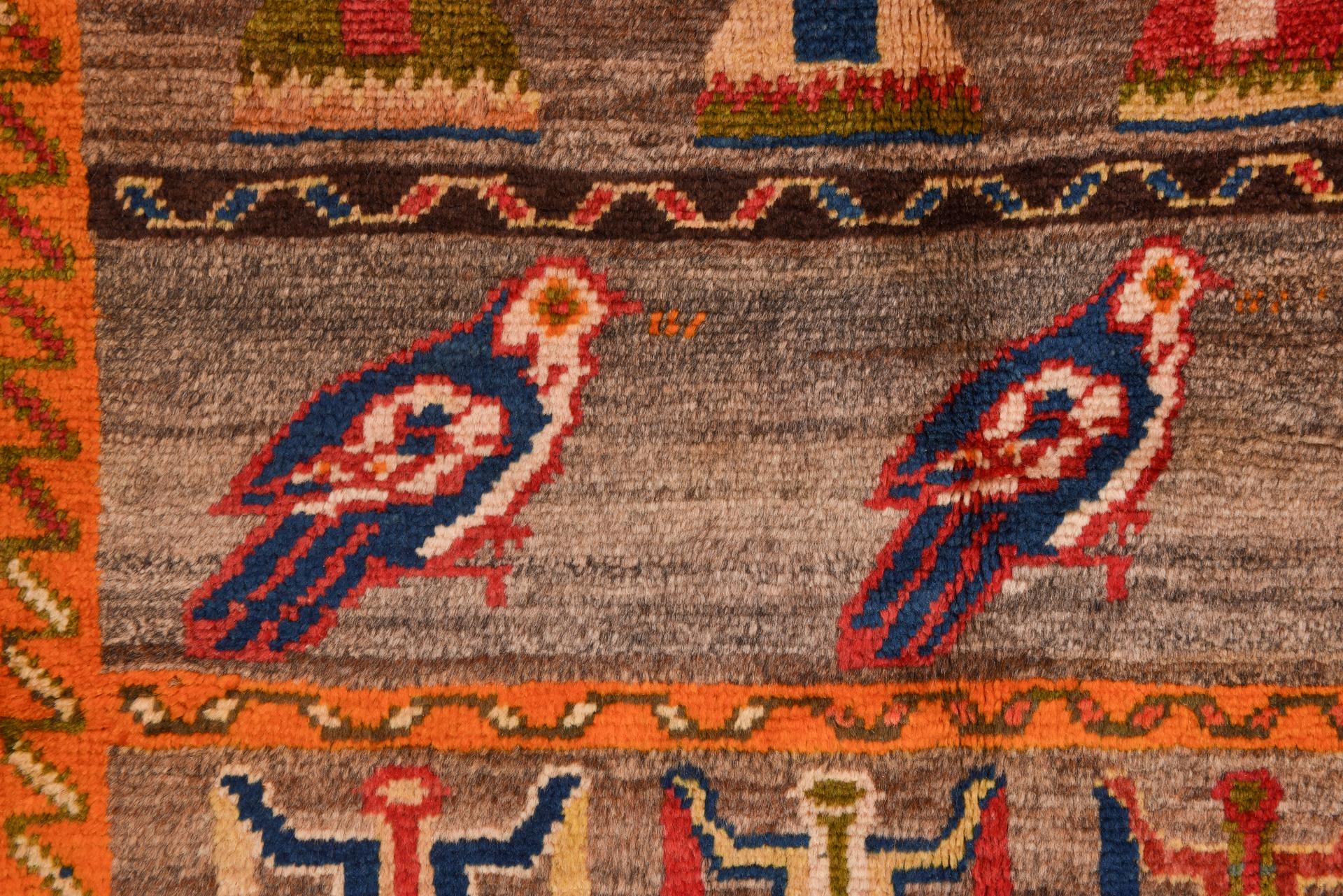 20th Century Nomadic Carpet with Dancing Women For Sale
