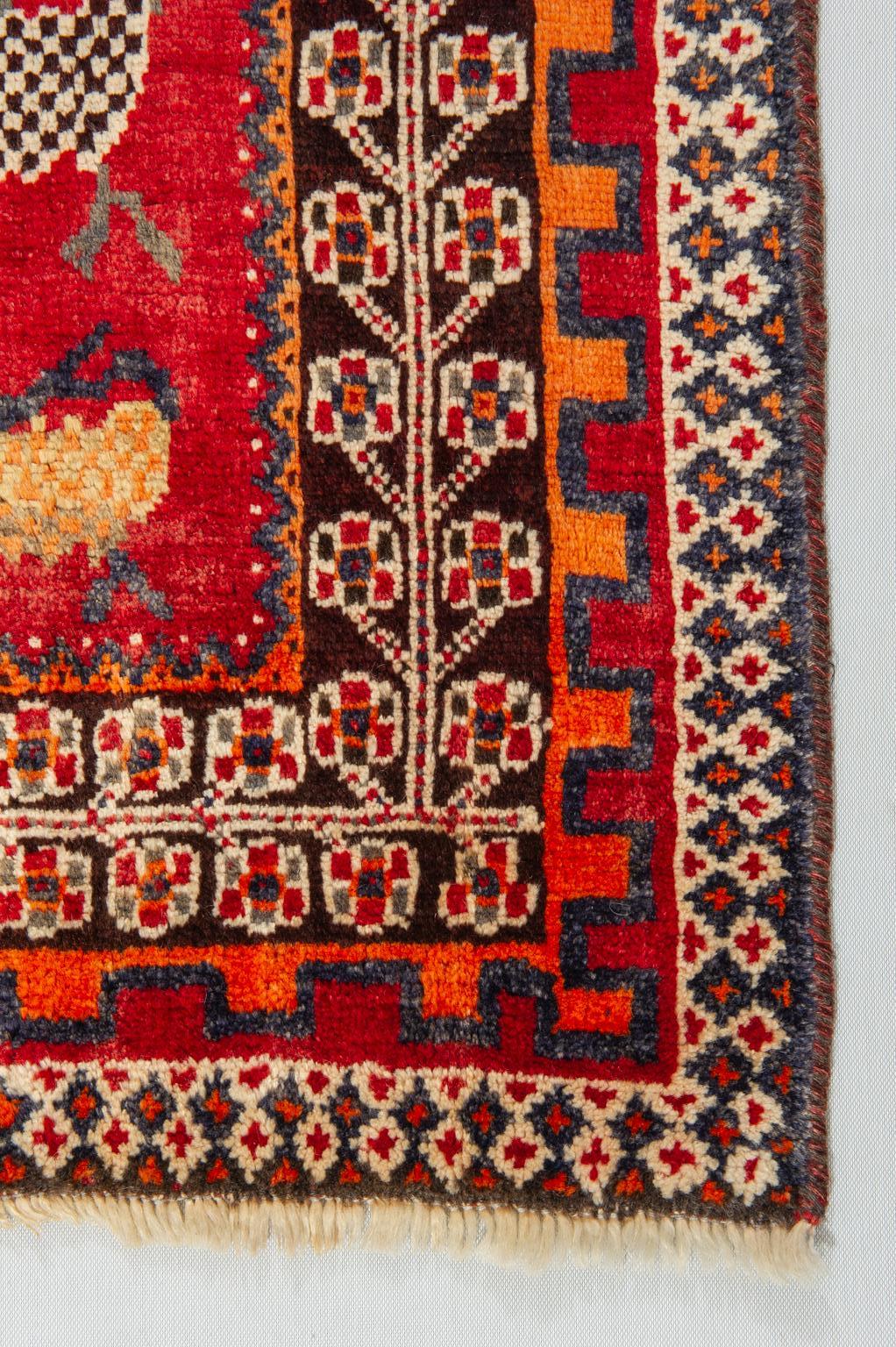 Hand-Knotted Nomadic Kurdestan Carpet or Rug For Sale