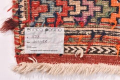 Antique Central Asian Nomadic Carpet, Embroidered, 1950 Armchair Style