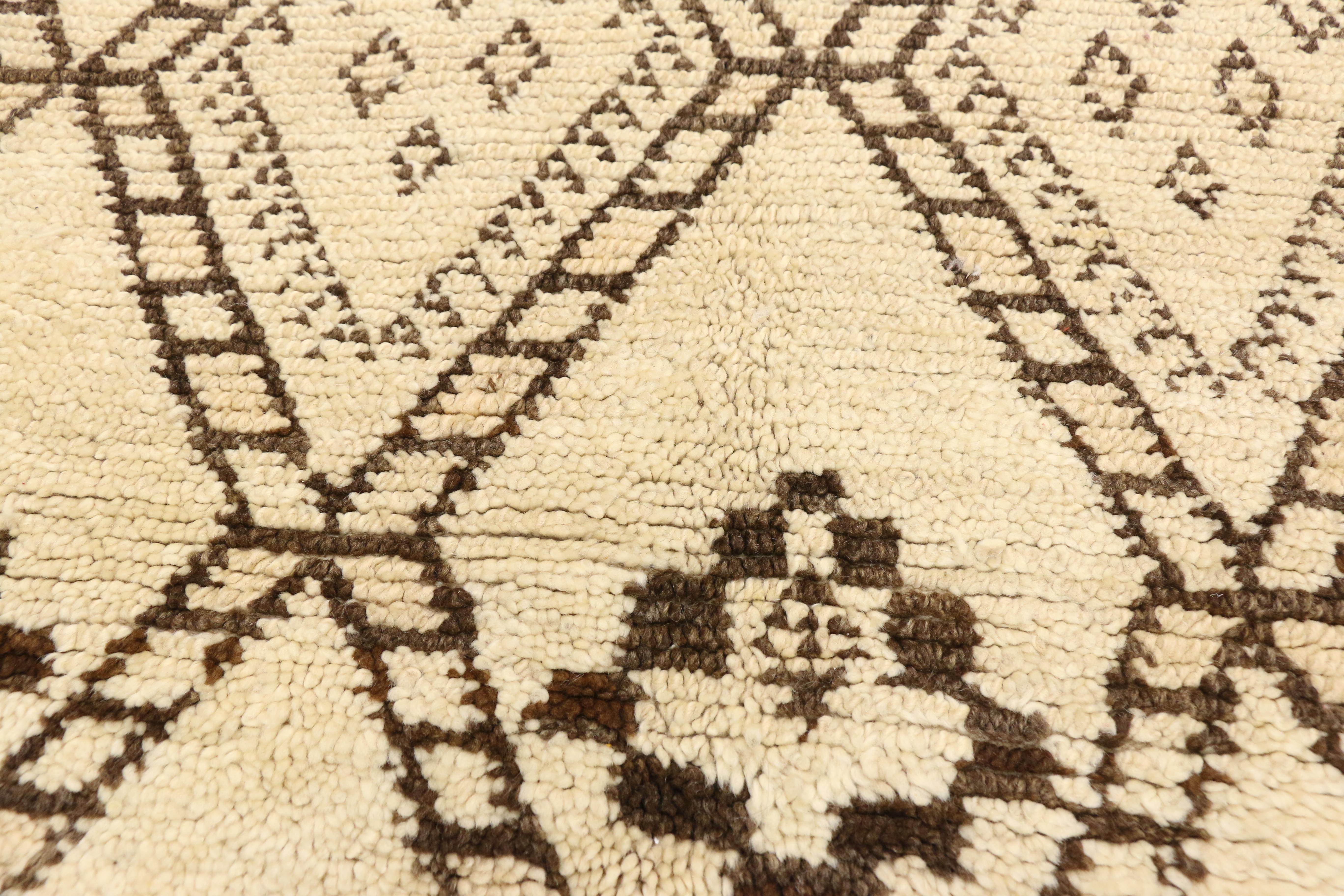 Hand-Knotted Beni Ourain Moroccan Rug with Tribal Style, Beni Ourain Rug