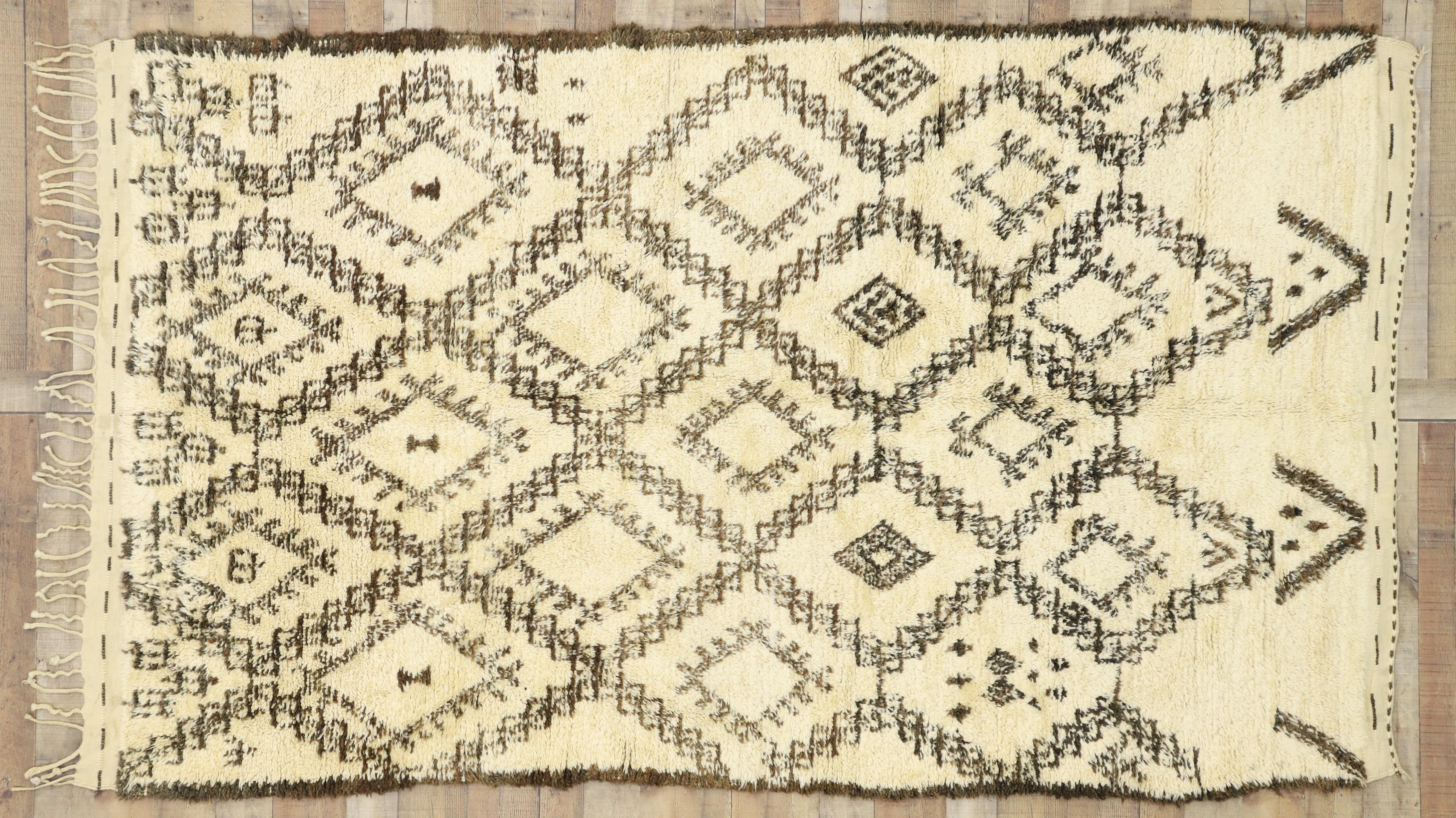 Alfombra marroquí vintage Beni Ourain en Bueno estado para la venta en Dallas, TX