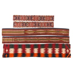 Nomadic Old Afghan Carpet Strips