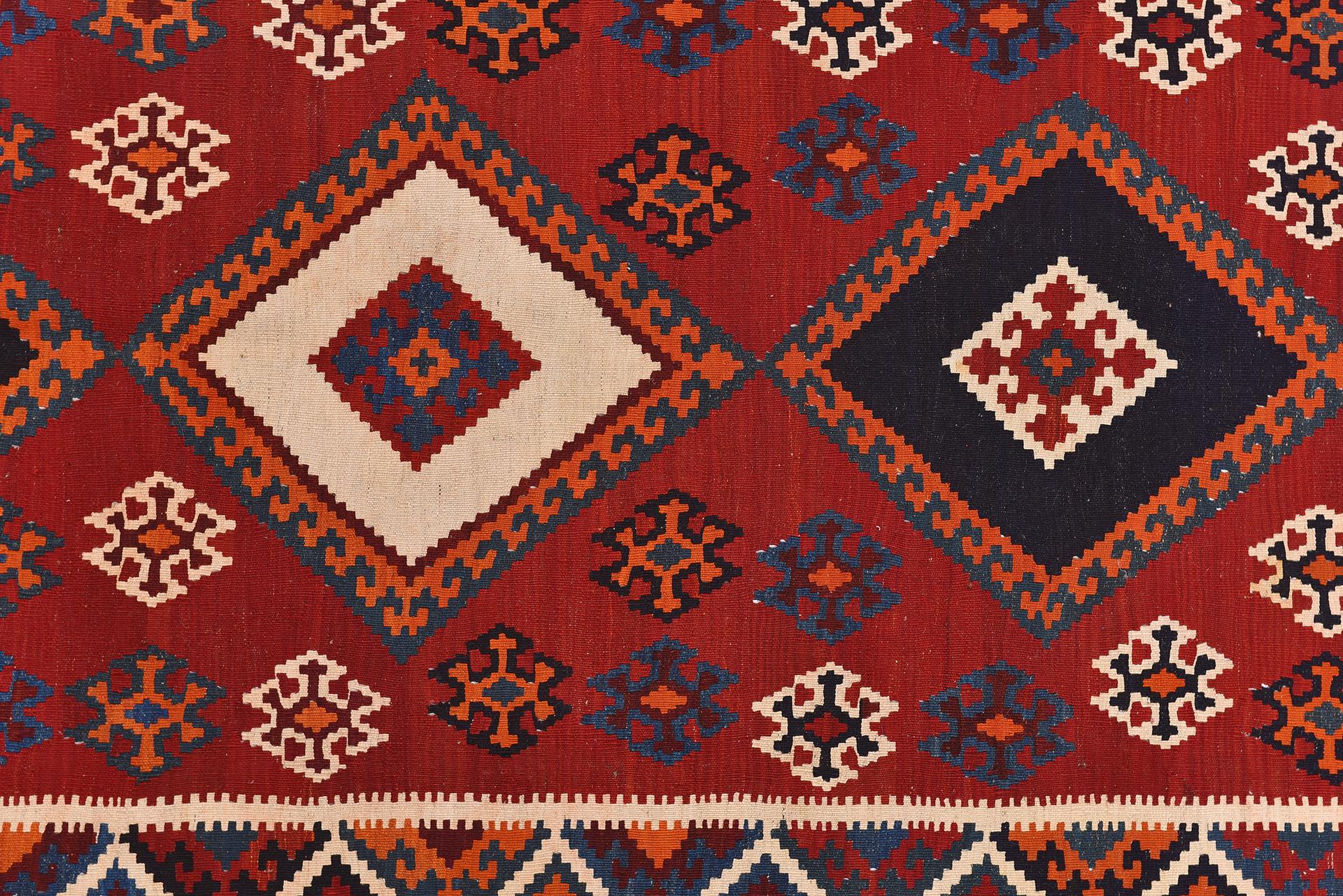 Azerbaijani Nomadic Oriental Kilim For Sale