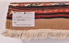 Hand-Knotted Central Asian Wool Carpet Tablecloth, Late 20th Century