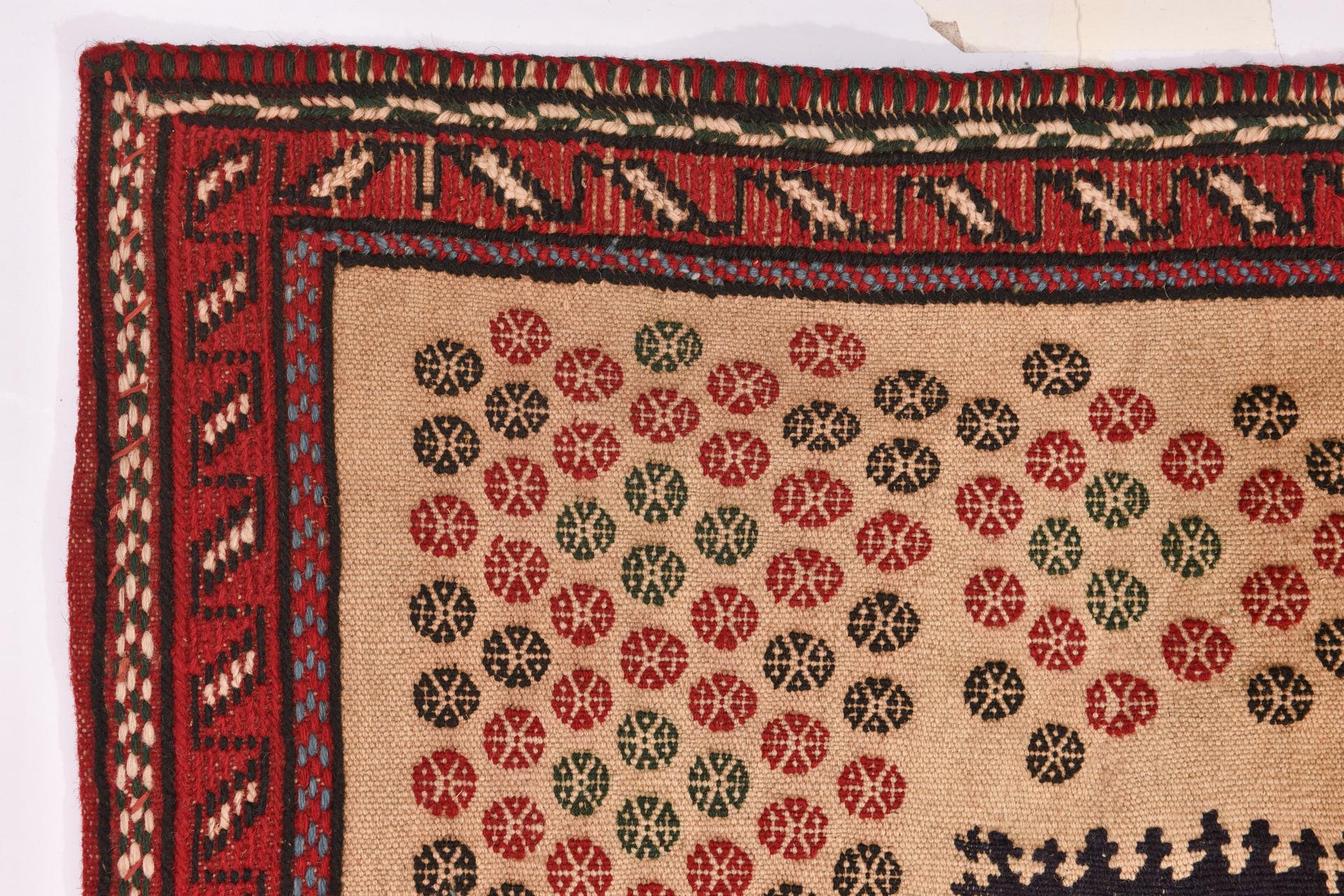 Hand-Woven Nomadic Oriental Tablecloth-Kilim from my Private Collection For Sale