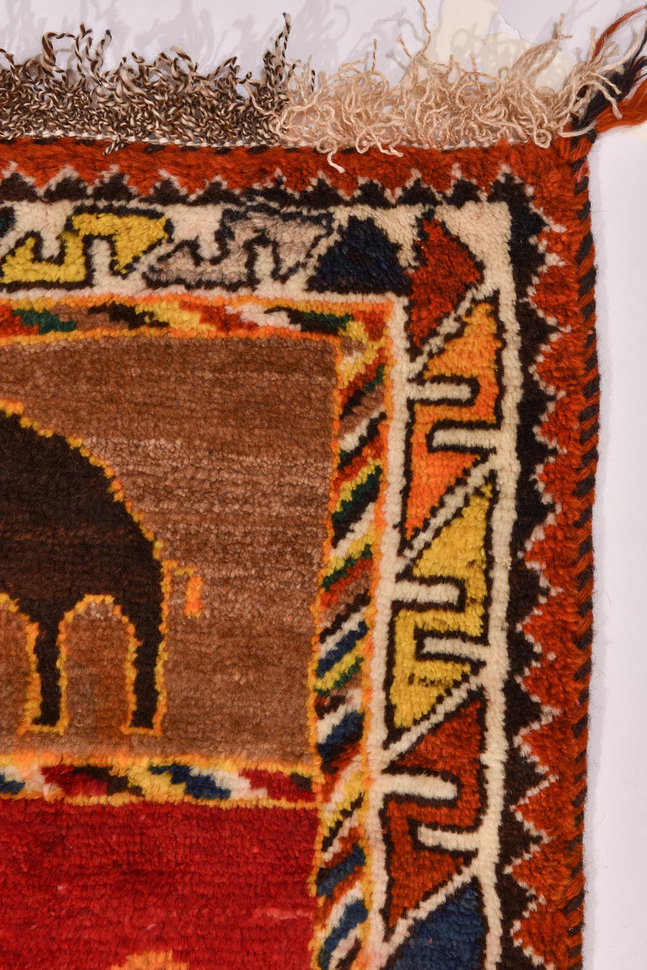 Nomadic Rug with Camels and Roosters from My Private Collection For Sale 5
