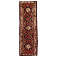 Tapis de couloir vintage persan azerbaïdjan tribal de style nomade