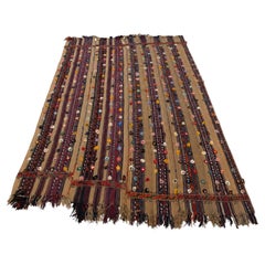 Nomadic Wedding Ceremony Rug Colorful with Luck Flowers, 118.11 x 74.8 in