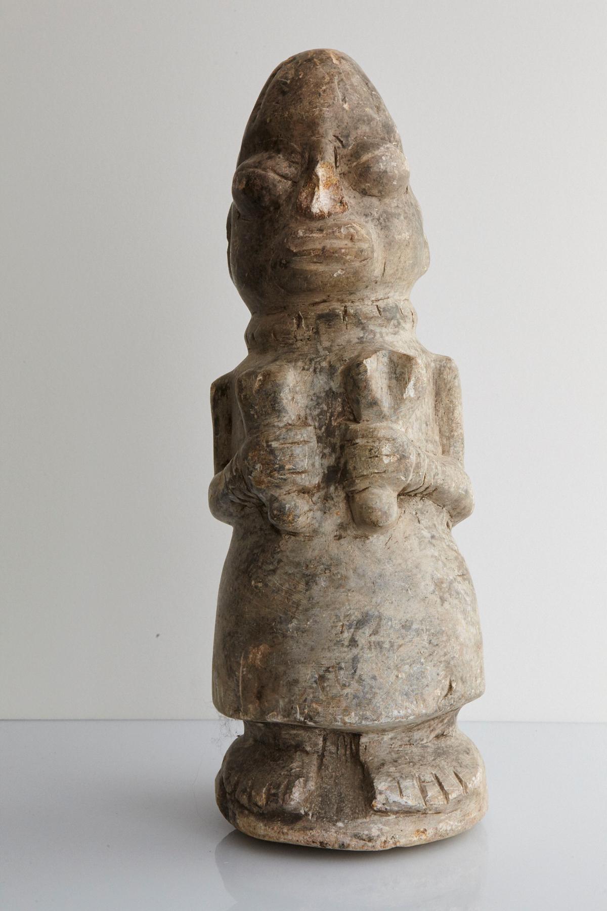 Tribal Nomoli - Carved Stone Figurine, Kissi People, Sierra Leone, 19th Century For Sale