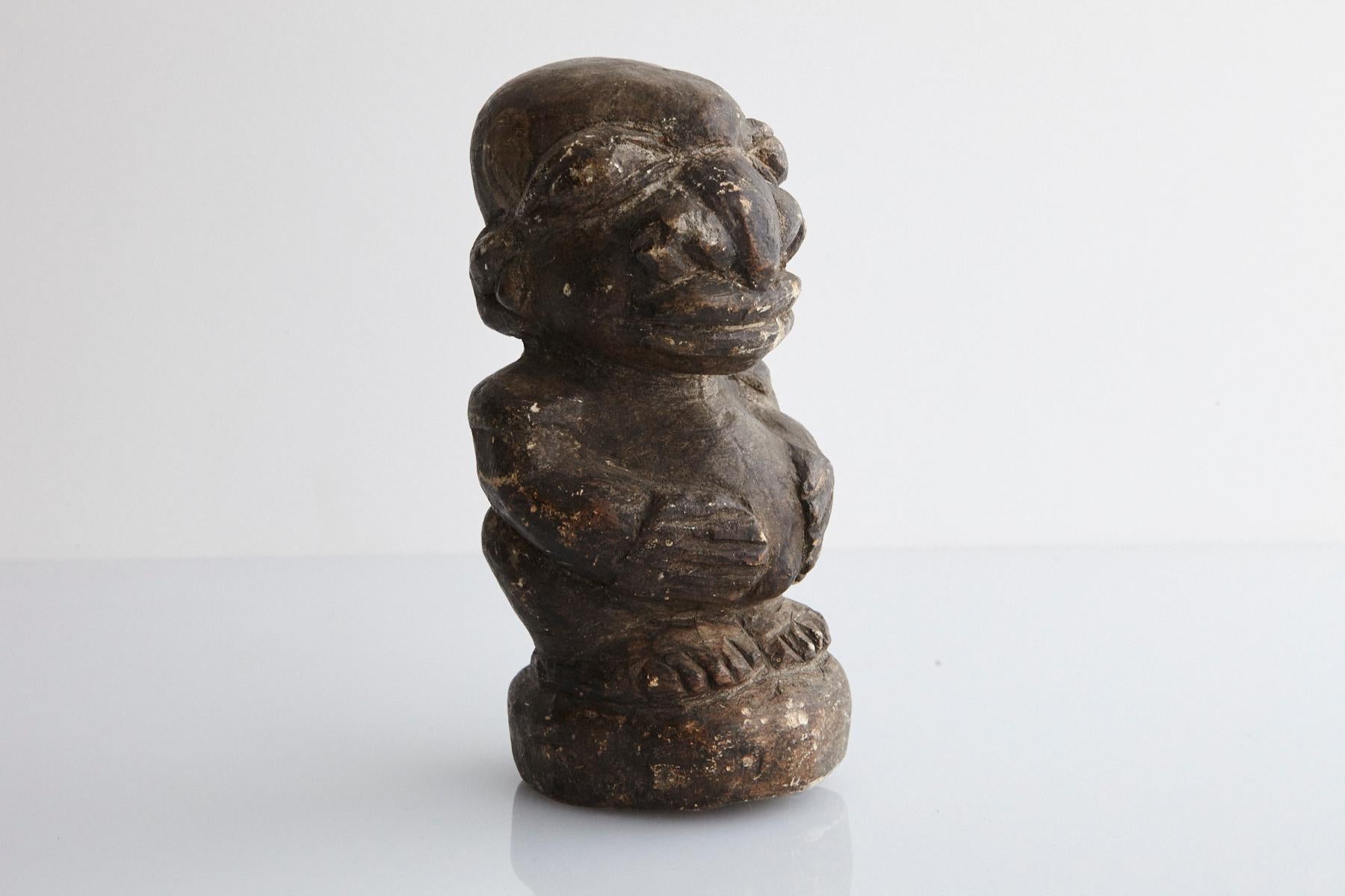 Sierra Leonean Nomoli - Carved Stone Figurine, Kissi People, Sierra Leone, 19th Century For Sale