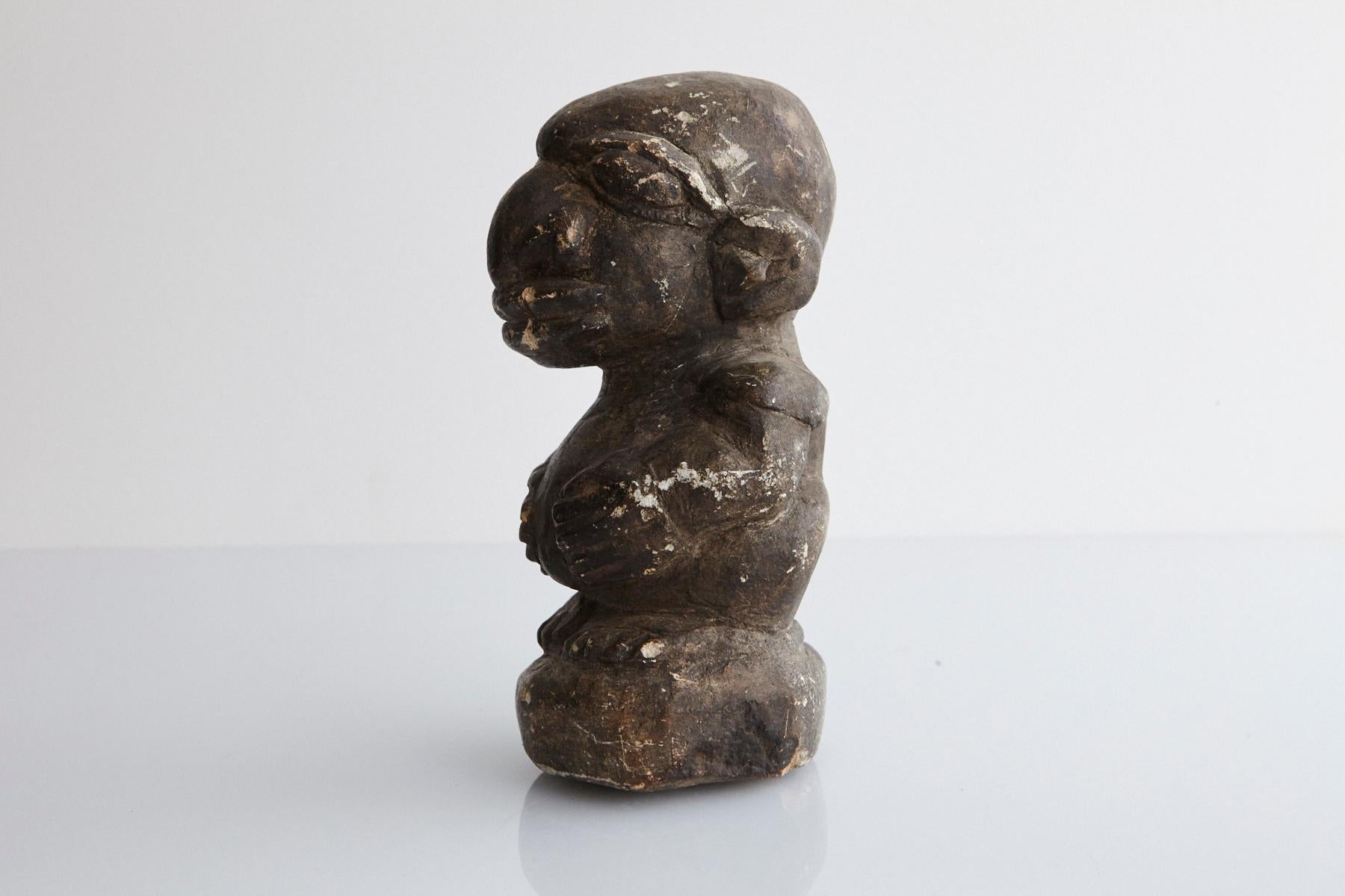 Hand-Carved Nomoli - Carved Stone Figurine, Kissi People, Sierra Leone, 19th Century For Sale