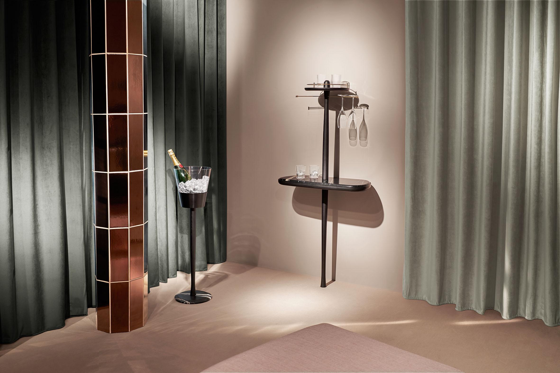 Meuble de bar avec plateau en marbre Nomon d'Andres Martinez en vente 4