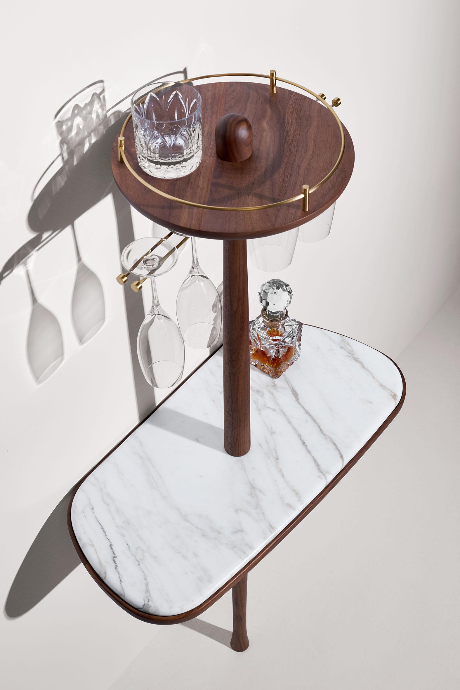 Espagnol Meuble de bar avec plateau en marbre Nomon d'Andres Martinez en vente