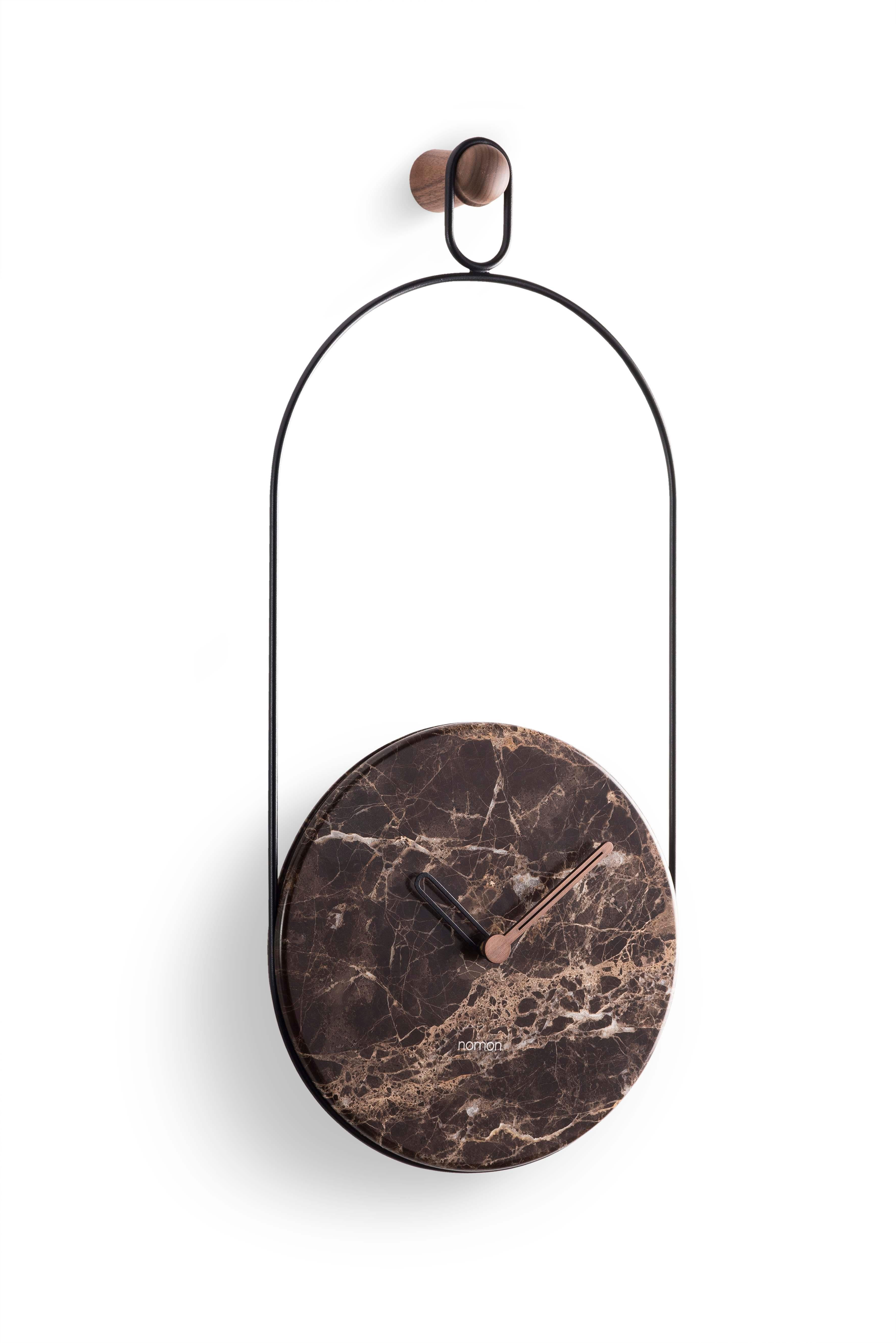 Brass Nomon Eslabon Wall Clock  By Andres Martinez For Sale