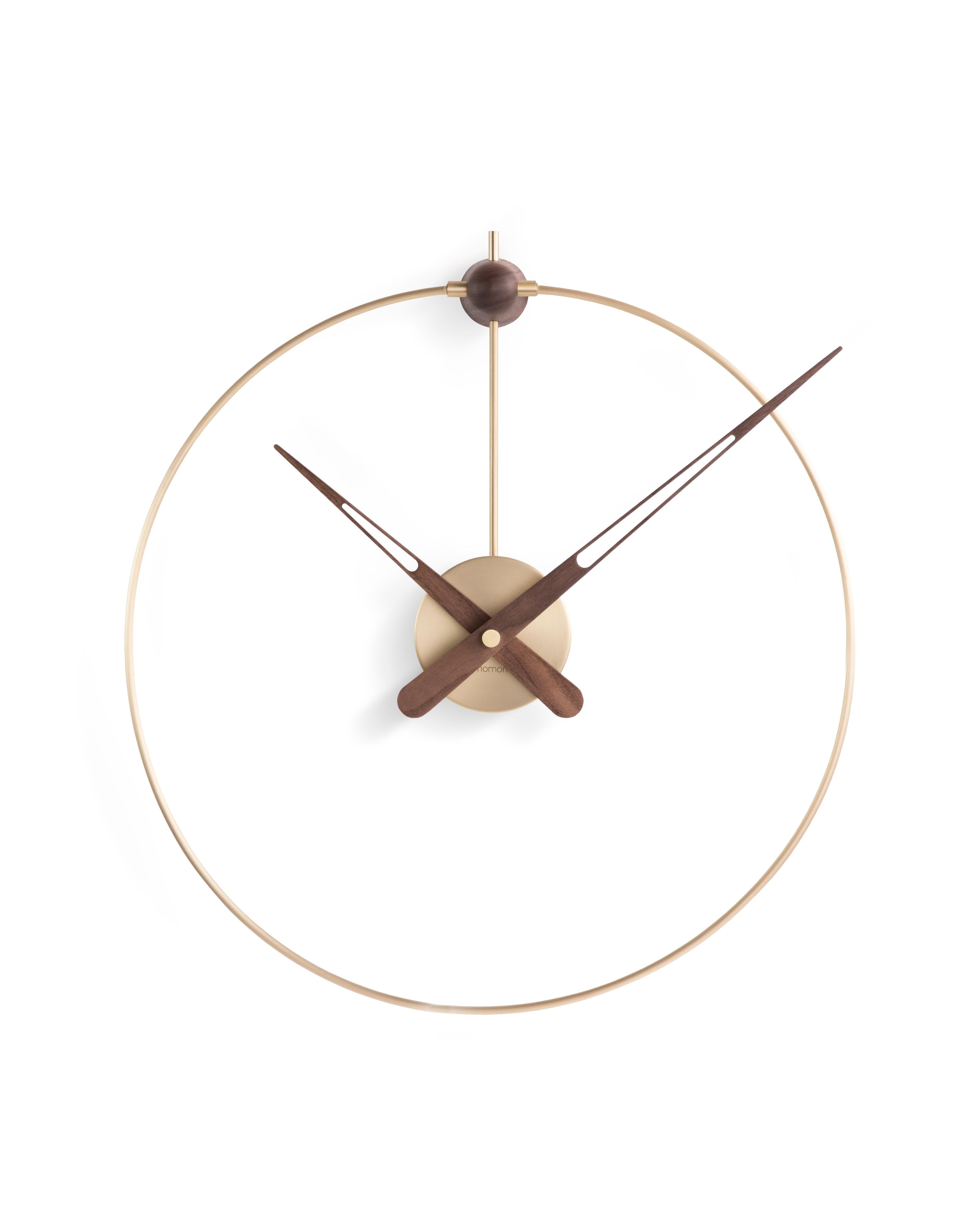 Spanish Nomon Micro Anda  Wall Clock in Gold By Jose Ramirez For Sale