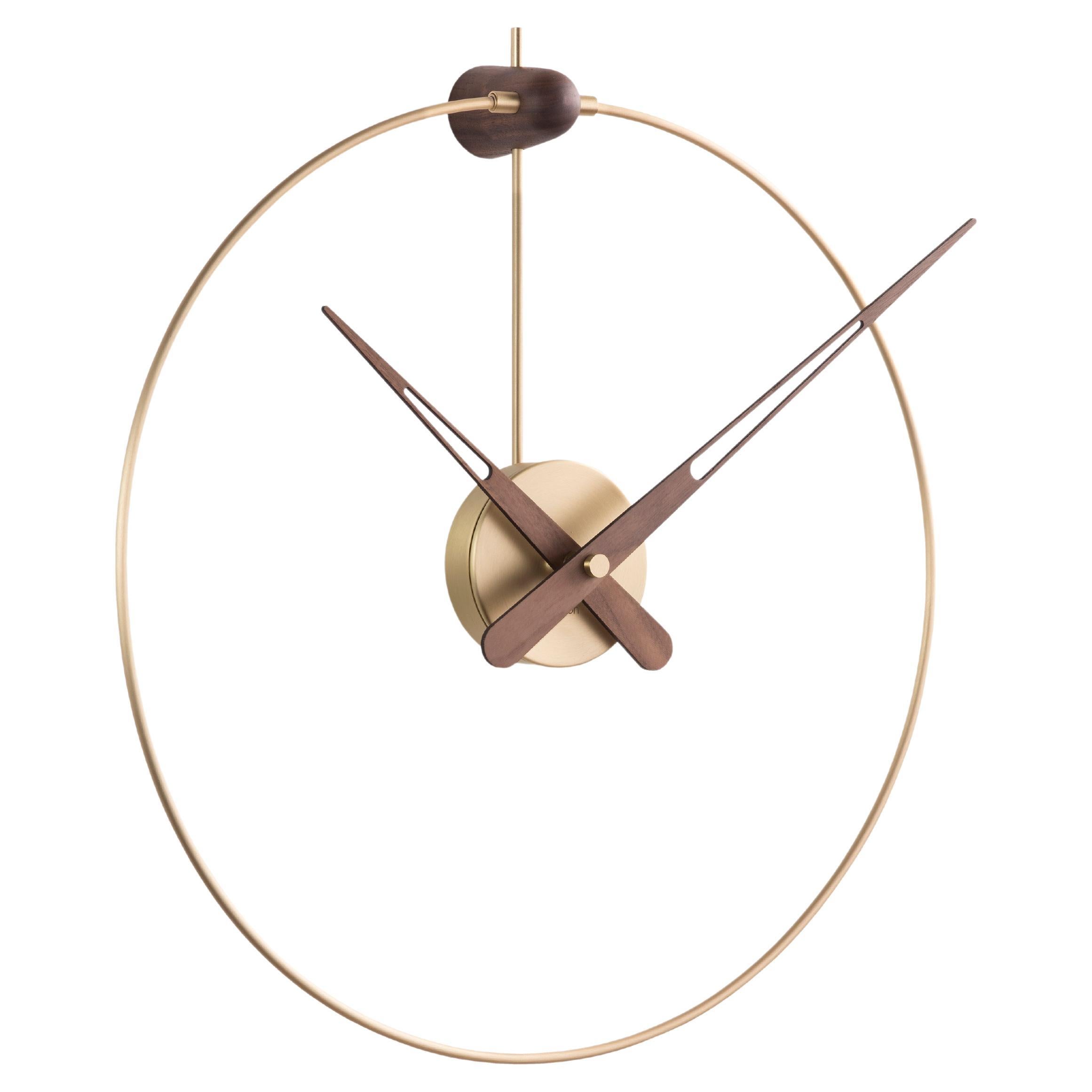 Nomon Micro Anda  Wall Clock in Gold By Jose Ramirez