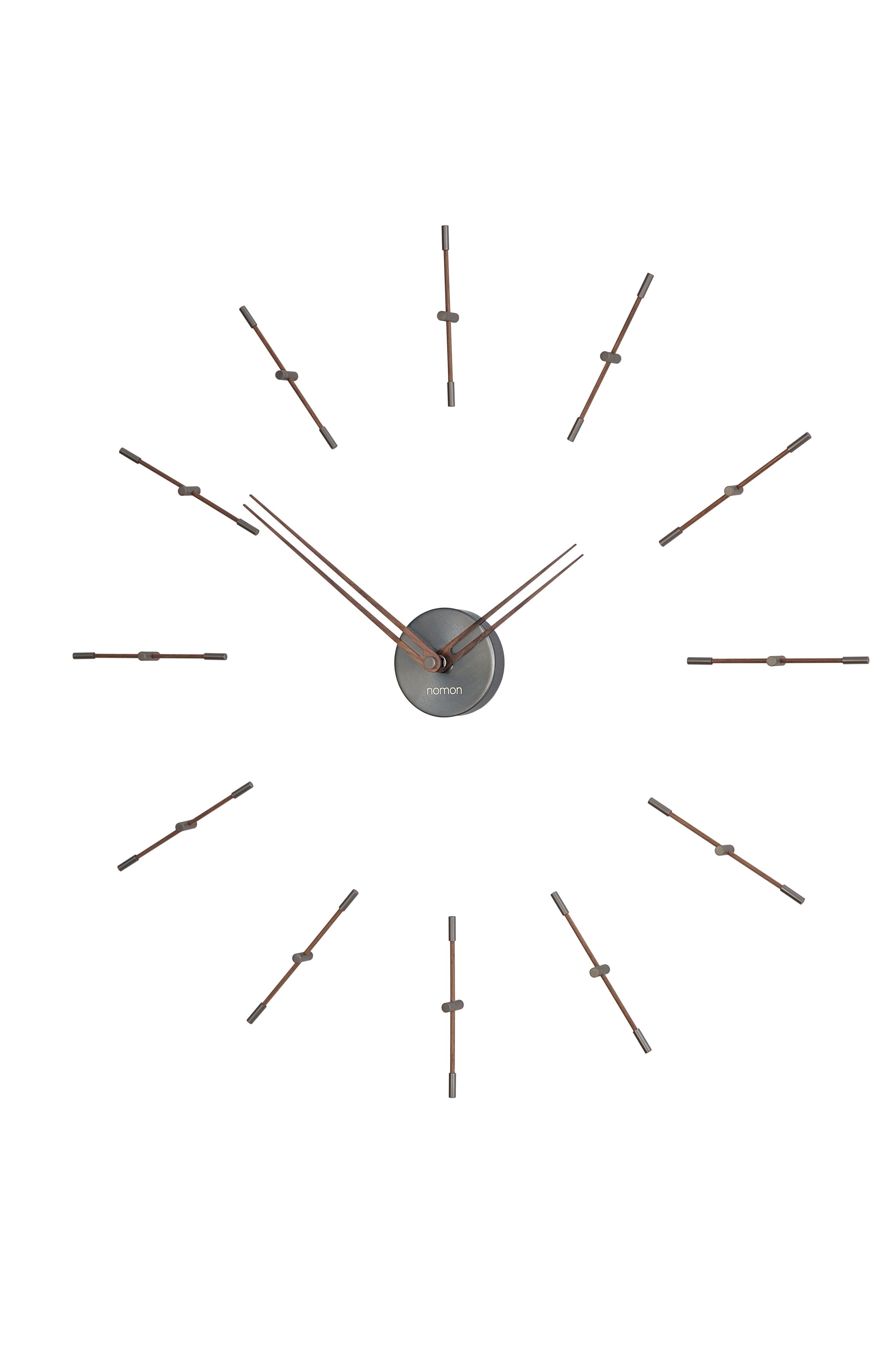 Walnut Nomon Mini Merlin  Wall Clock By Jose Maria Reina For Sale