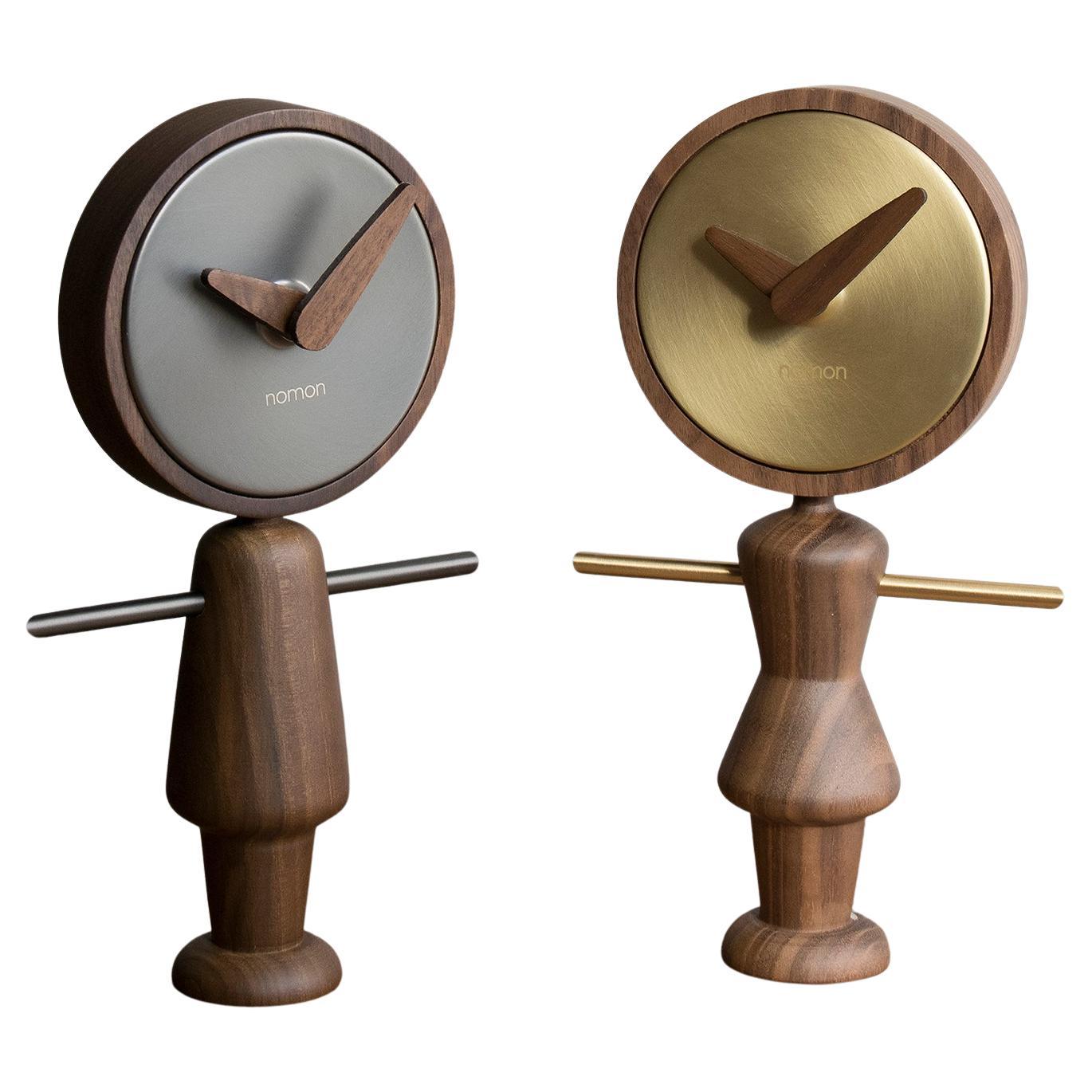 Nomon Nena & Nene Table  Clock By Andres Martinez For Sale