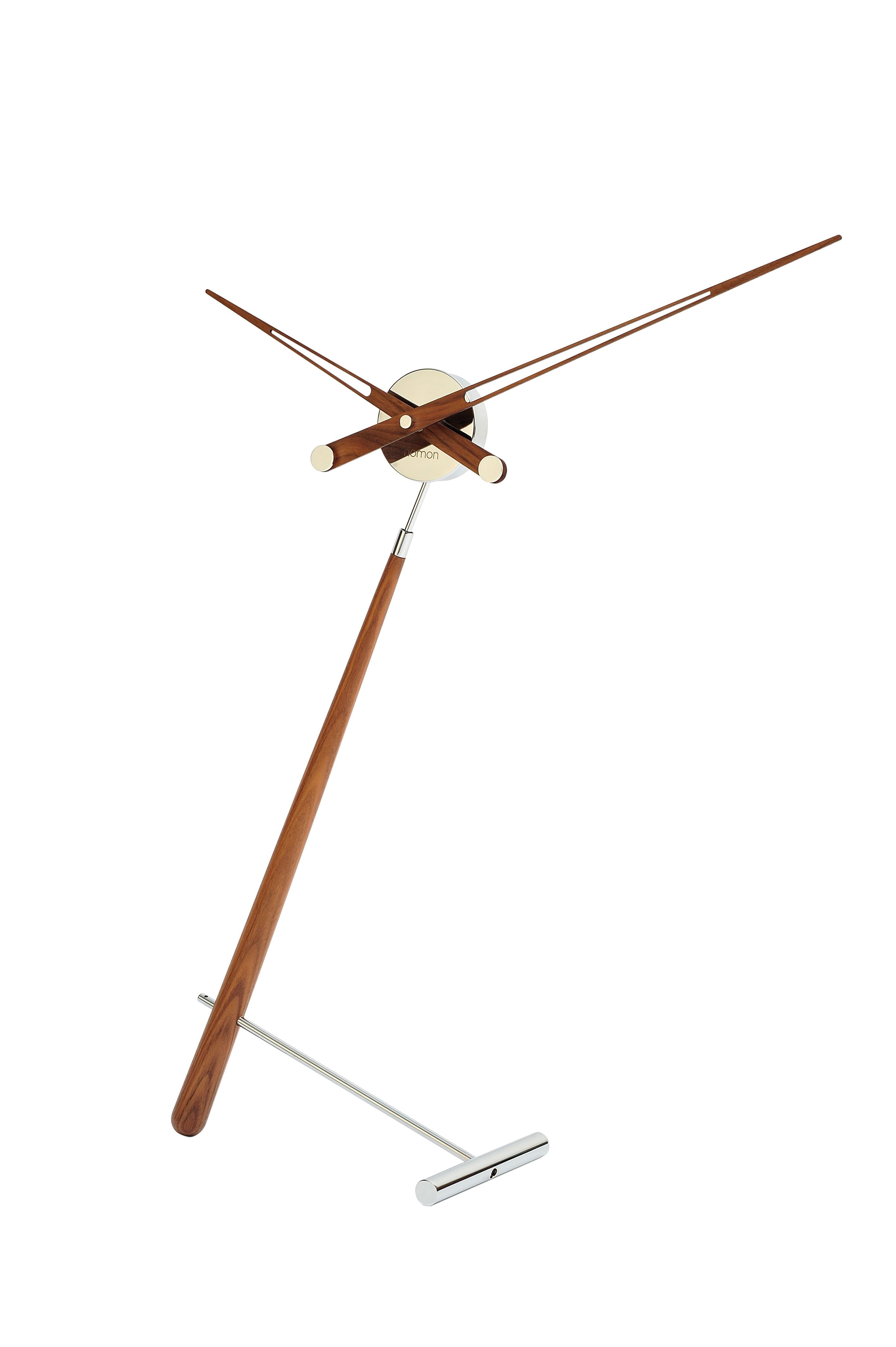 Steel Nomon Puntero Table Clock  By Andres Martinez For Sale