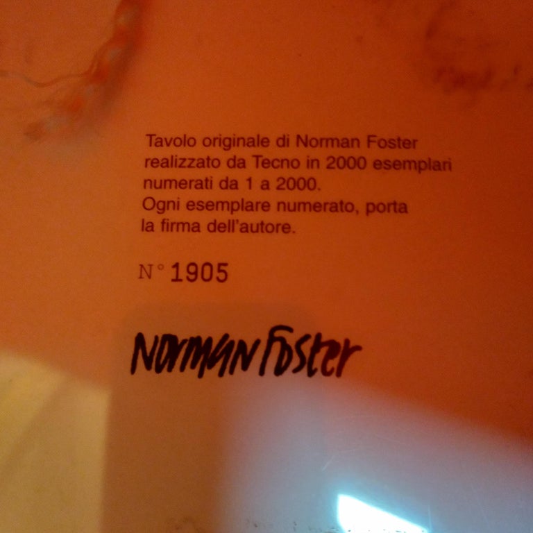Nomon Table by Norman Foster from Tecno Signed and Numbered Edition N.1905 For Sale 1