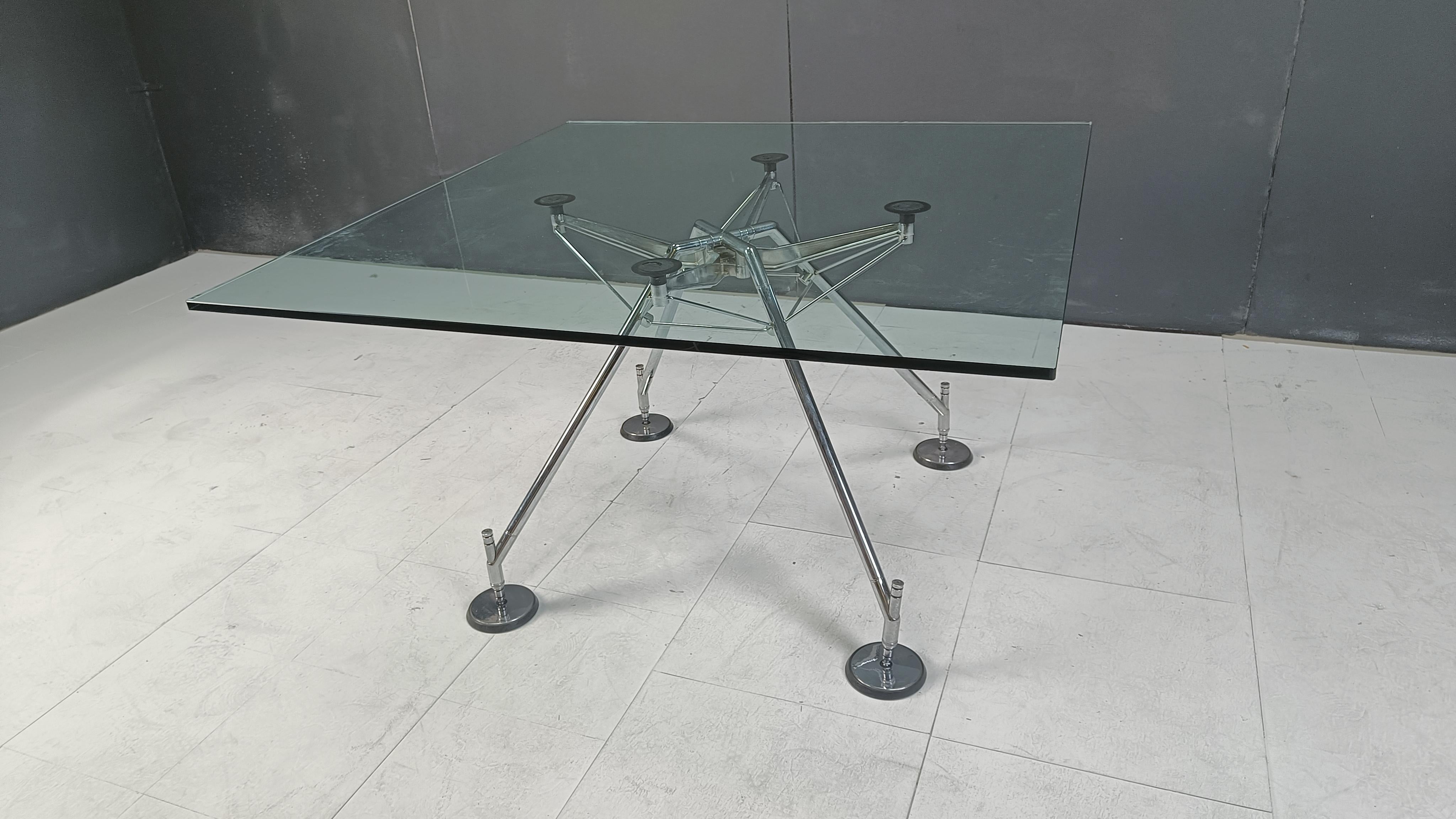 Italian Nomos Dining Table by Norman Foster for Tecno, 1990s