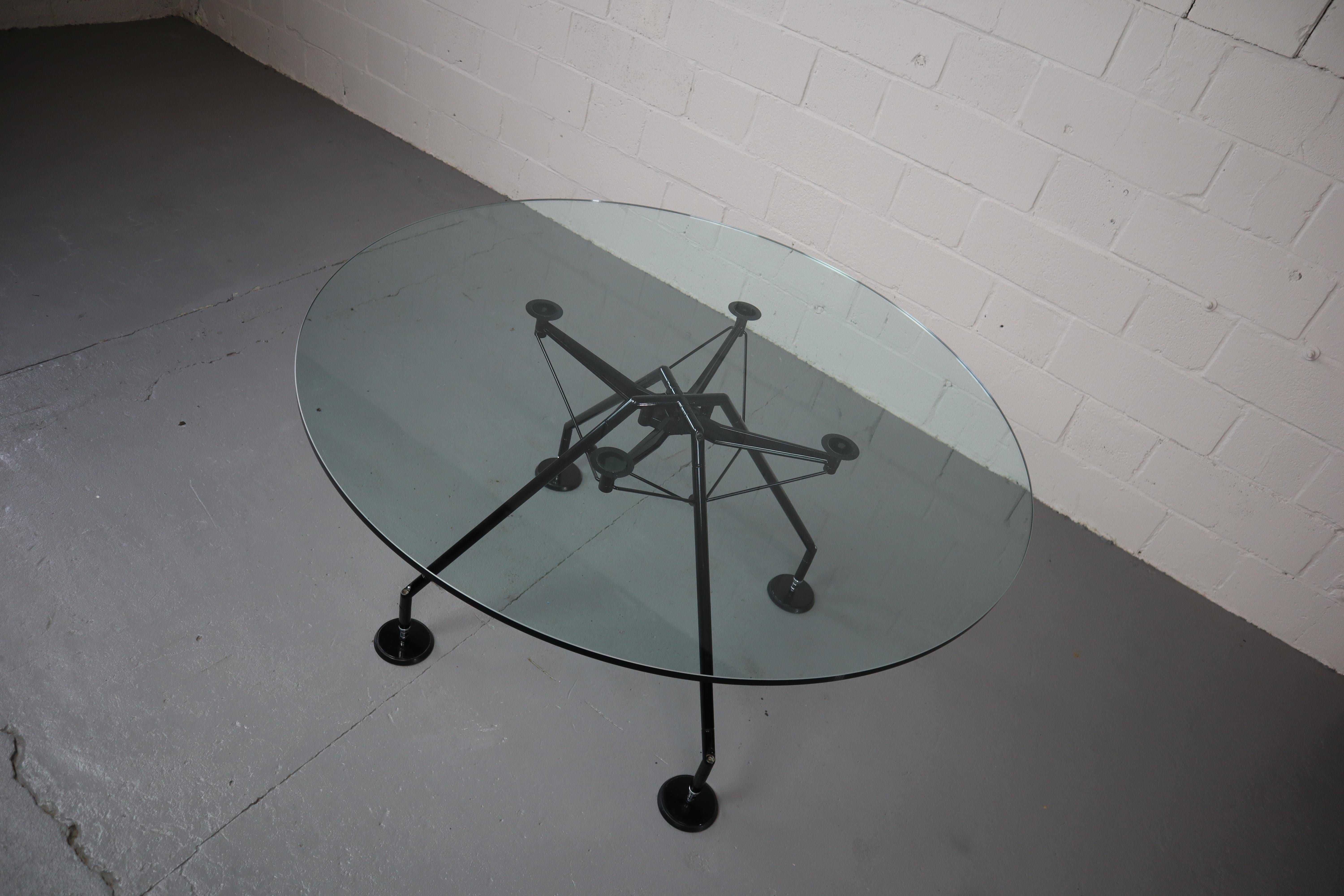Stainless Steel Nomos table by Sir Norman Foster for Tecno, 1987 For Sale