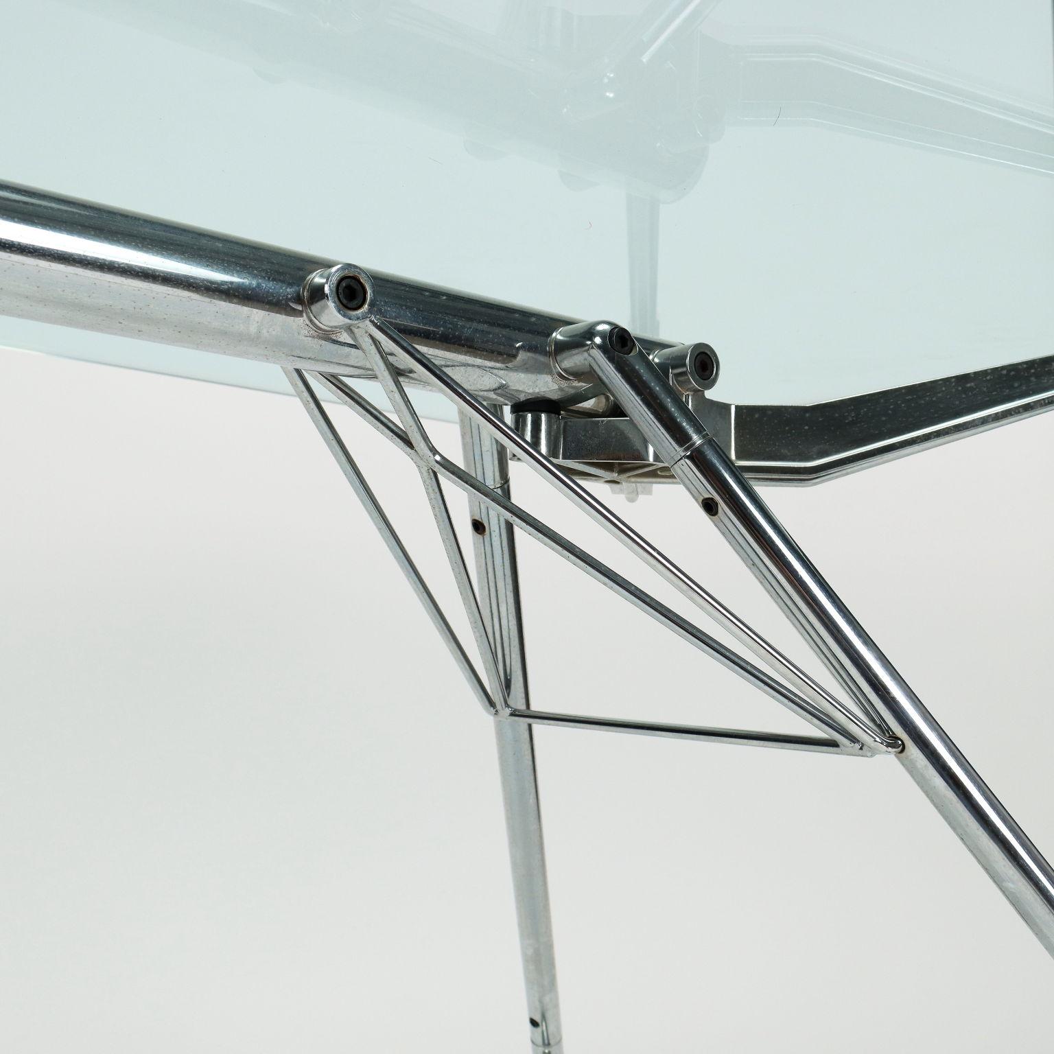 Nomos Table by Tecno Metal Glass Italy 1990s 1