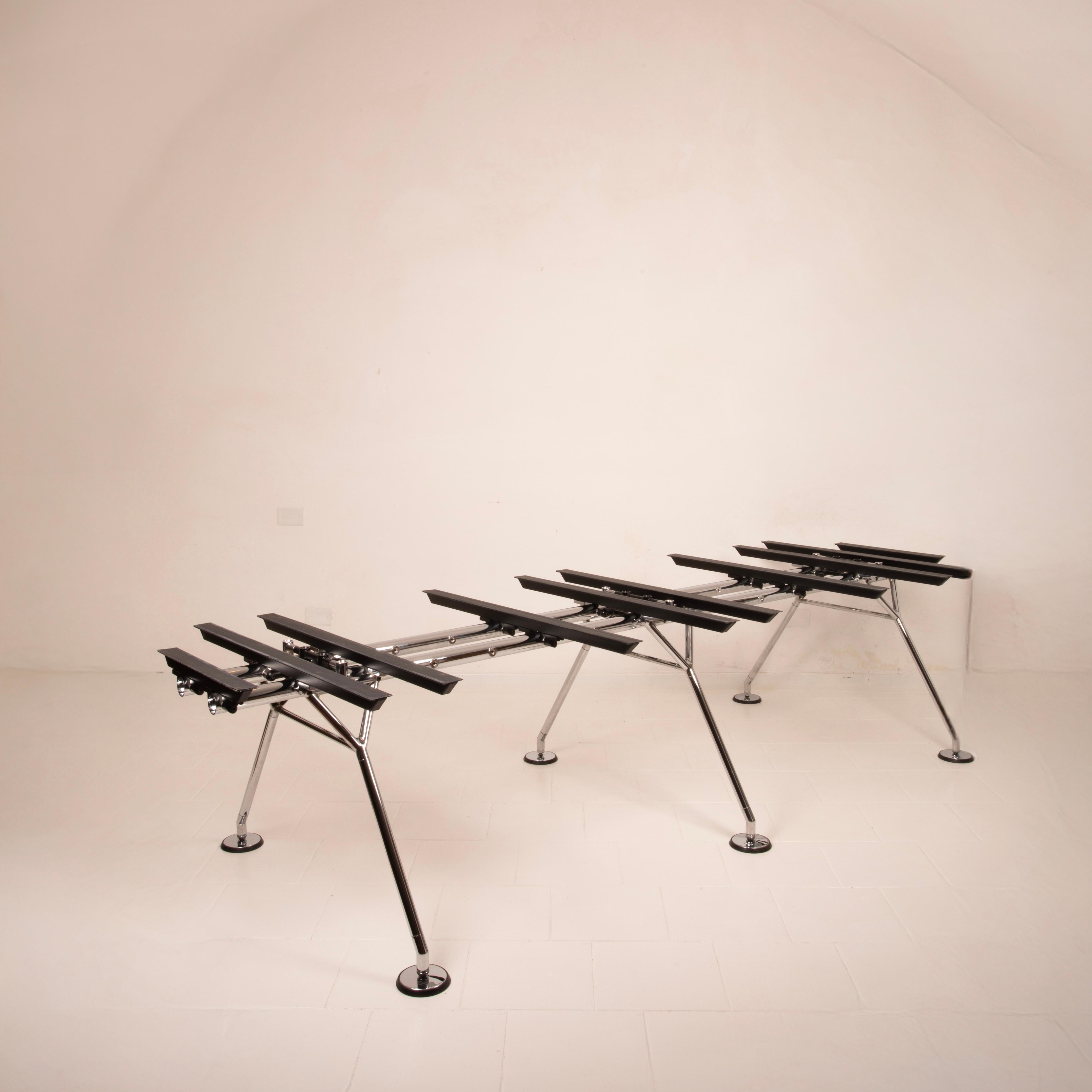 Table de réunion Nomos XL par Norman Foster pour Tecno 1980 Bon état - En vente à Conversano, IT