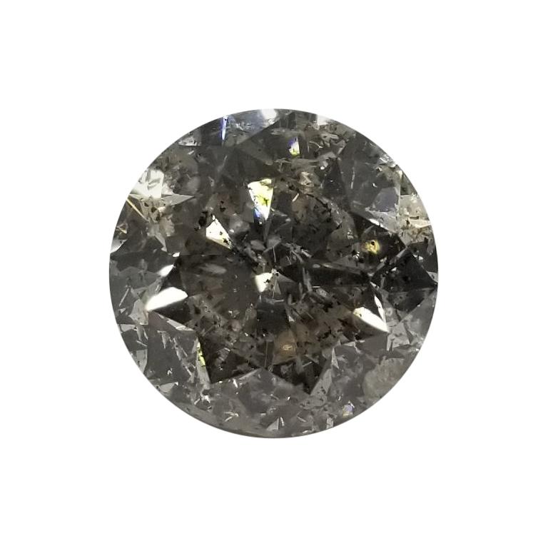 Non Certified Diamond Brilliant 4.02ct Color "J-K" Clarity I1-I2"Salt n Pepper"