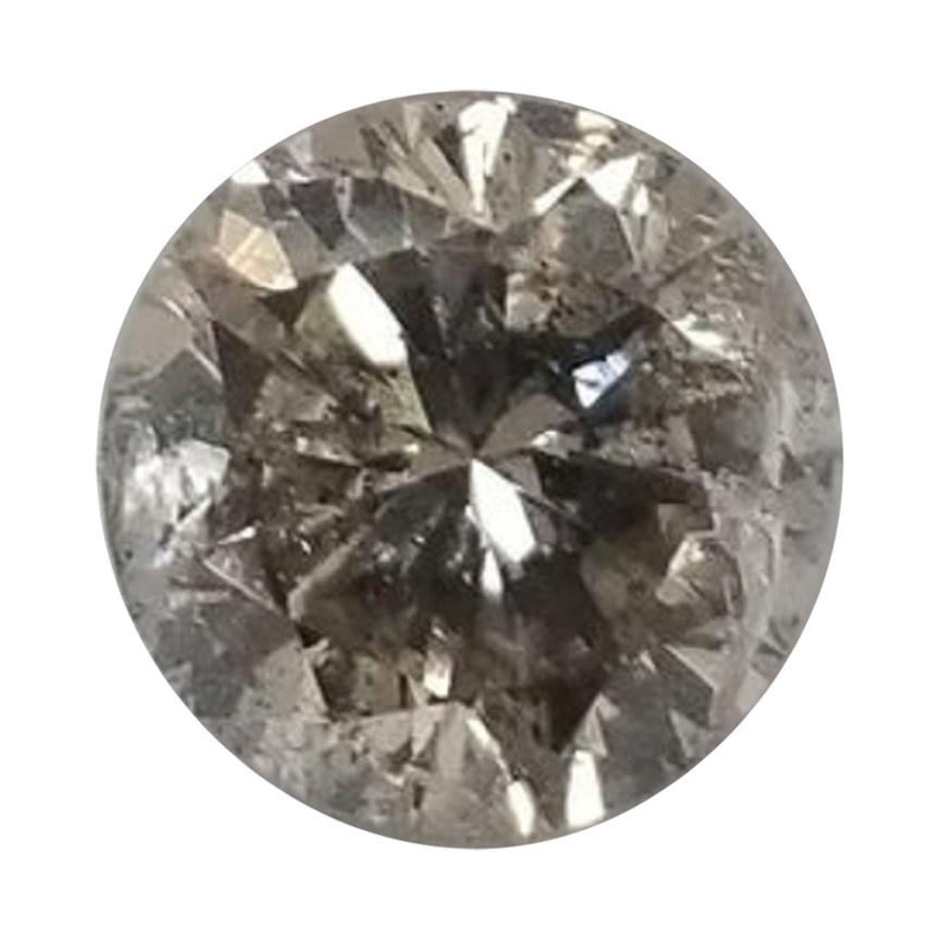Non Certified Diamond Brilliant Cut 2.27 Carat, Color "TLB" Clarity SI3