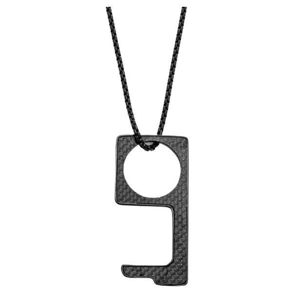 Non-Contact Necklace in Stainless Steel and Carbon Fibre