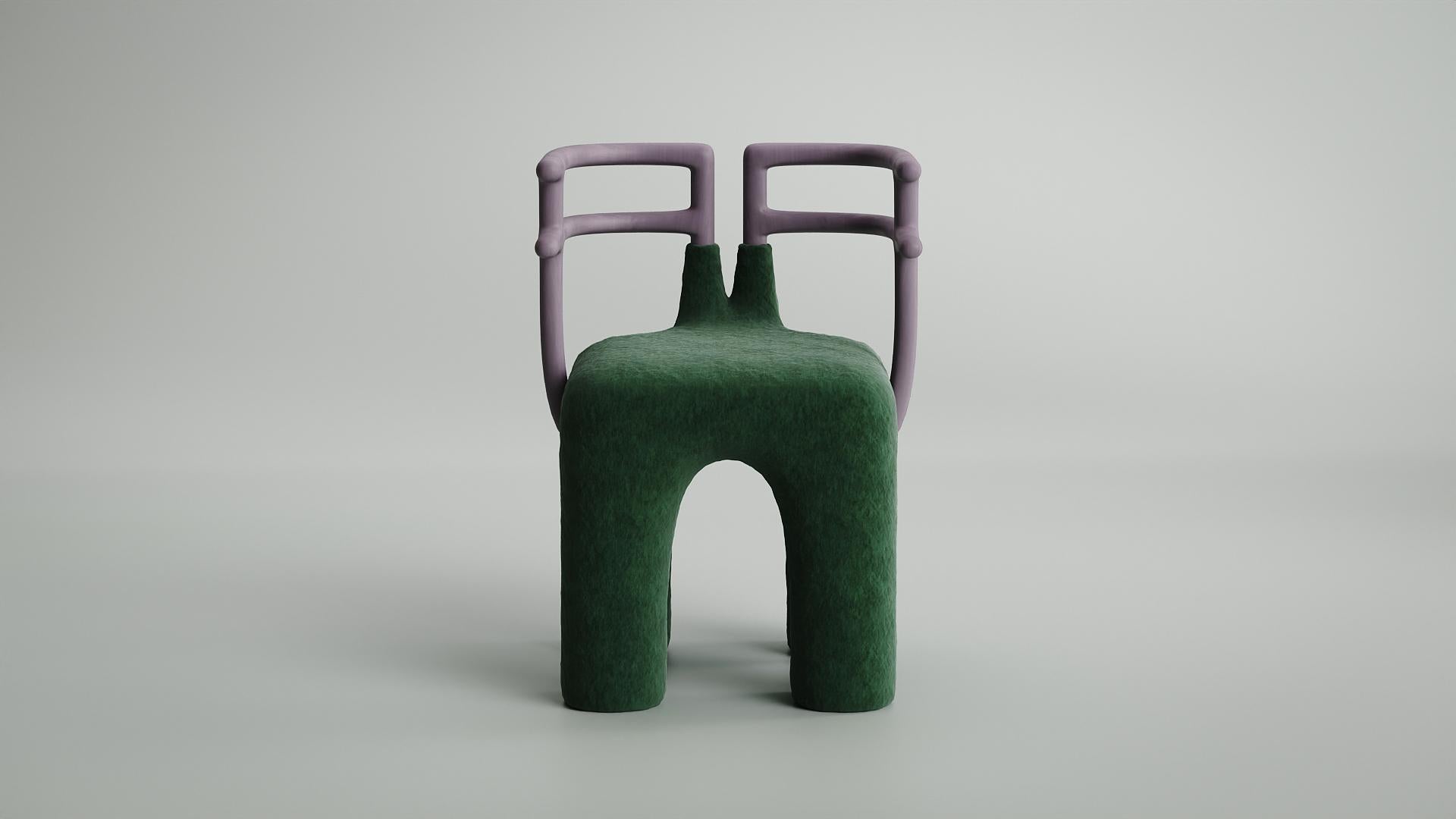 Contemporary Limited Edition Wood & Felt Children's Room Chair Non Hunting Time For Sale 2