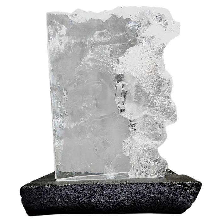 Sculpture de Bouddha en cristal non-objective de Gordon Gu en vente
